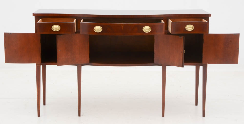 Hickory Chair Serpentine Mahogany Sideboard