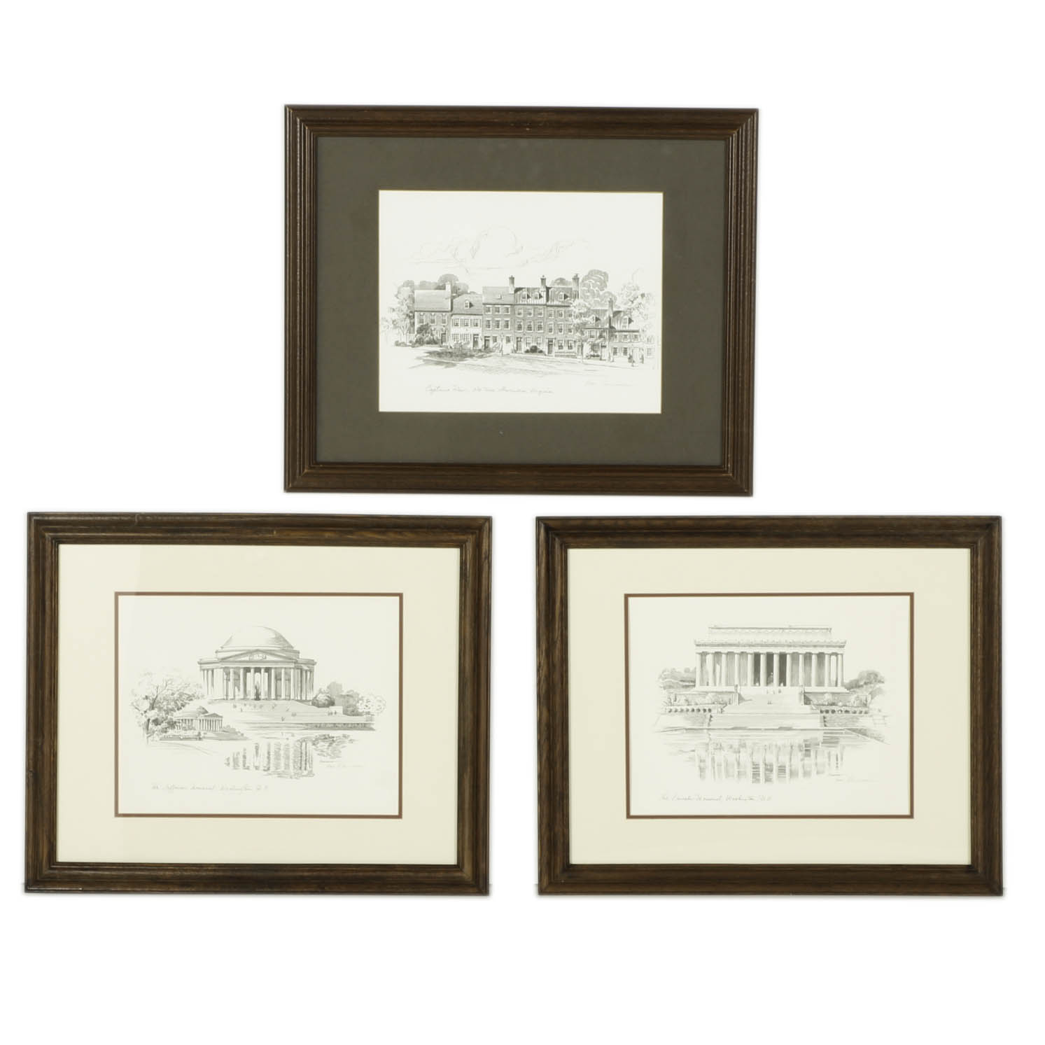 After Lou Cannavaro Lithographs of Historic Sites