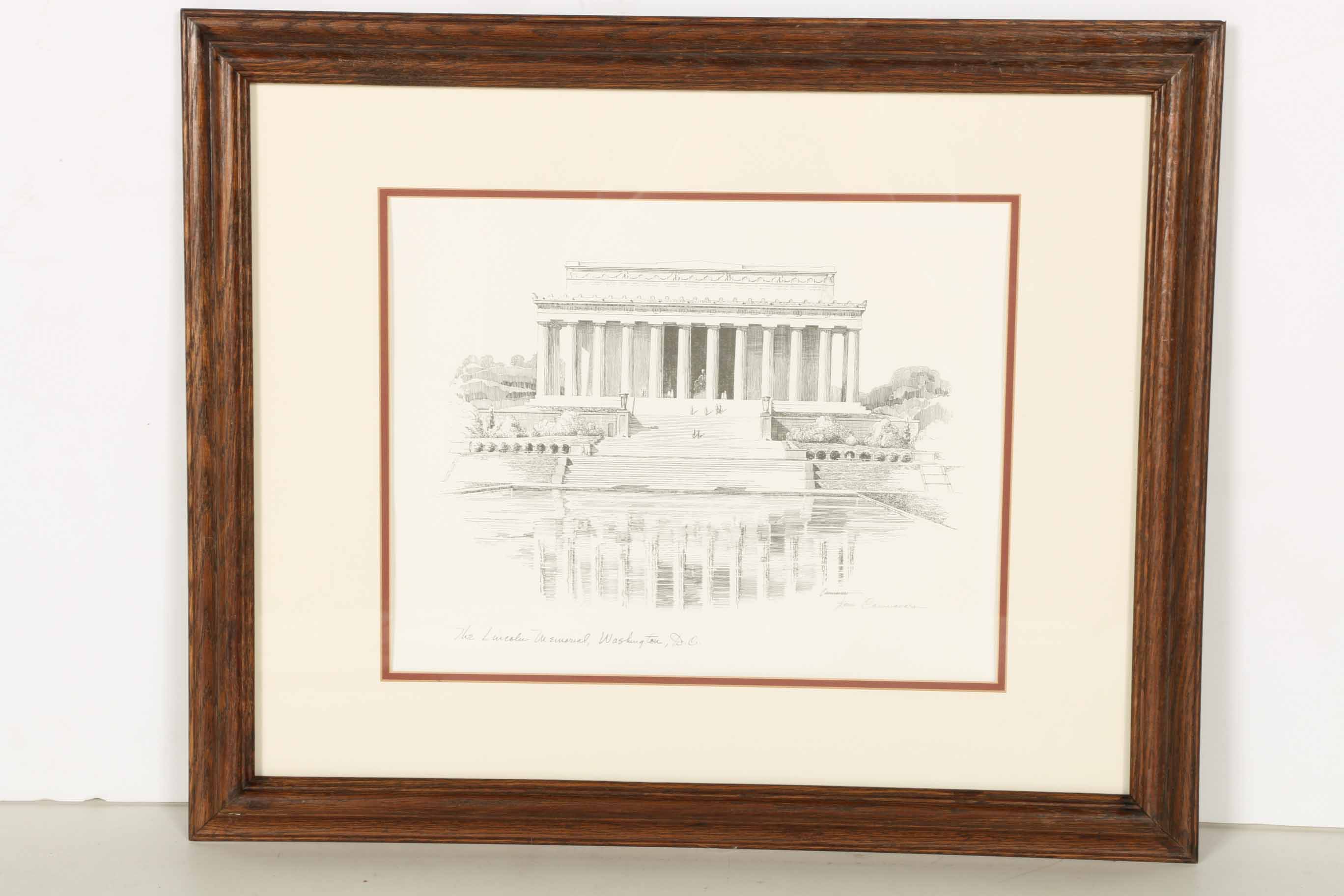 After Lou Cannavaro Lithographs of Historic Sites