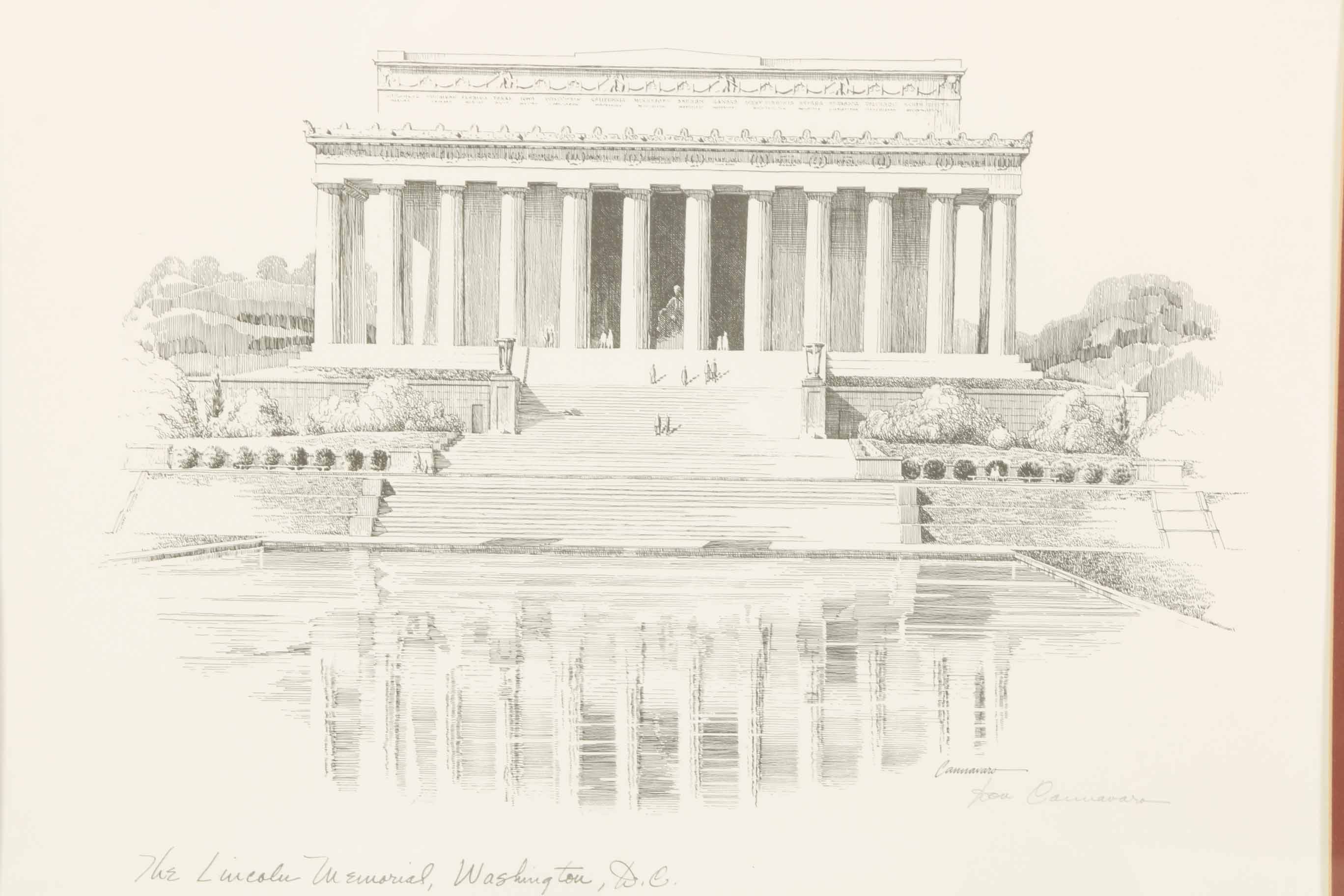 After Lou Cannavaro Lithographs of Historic Sites