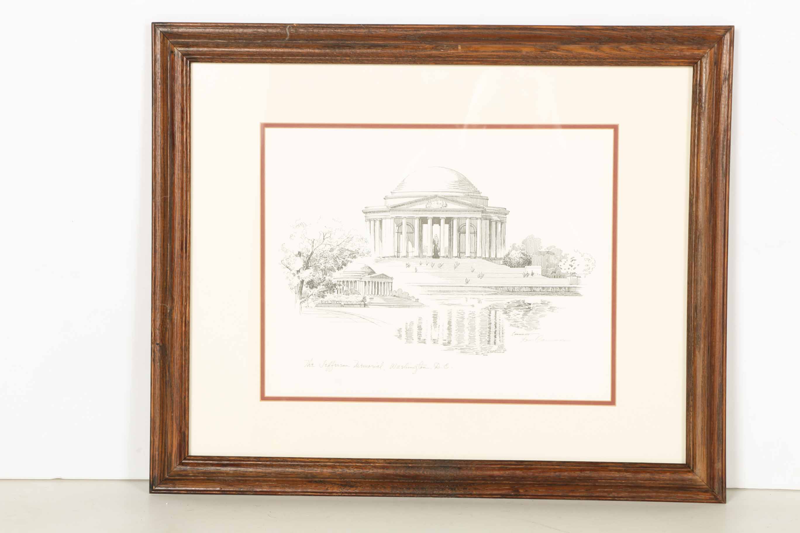 After Lou Cannavaro Lithographs of Historic Sites