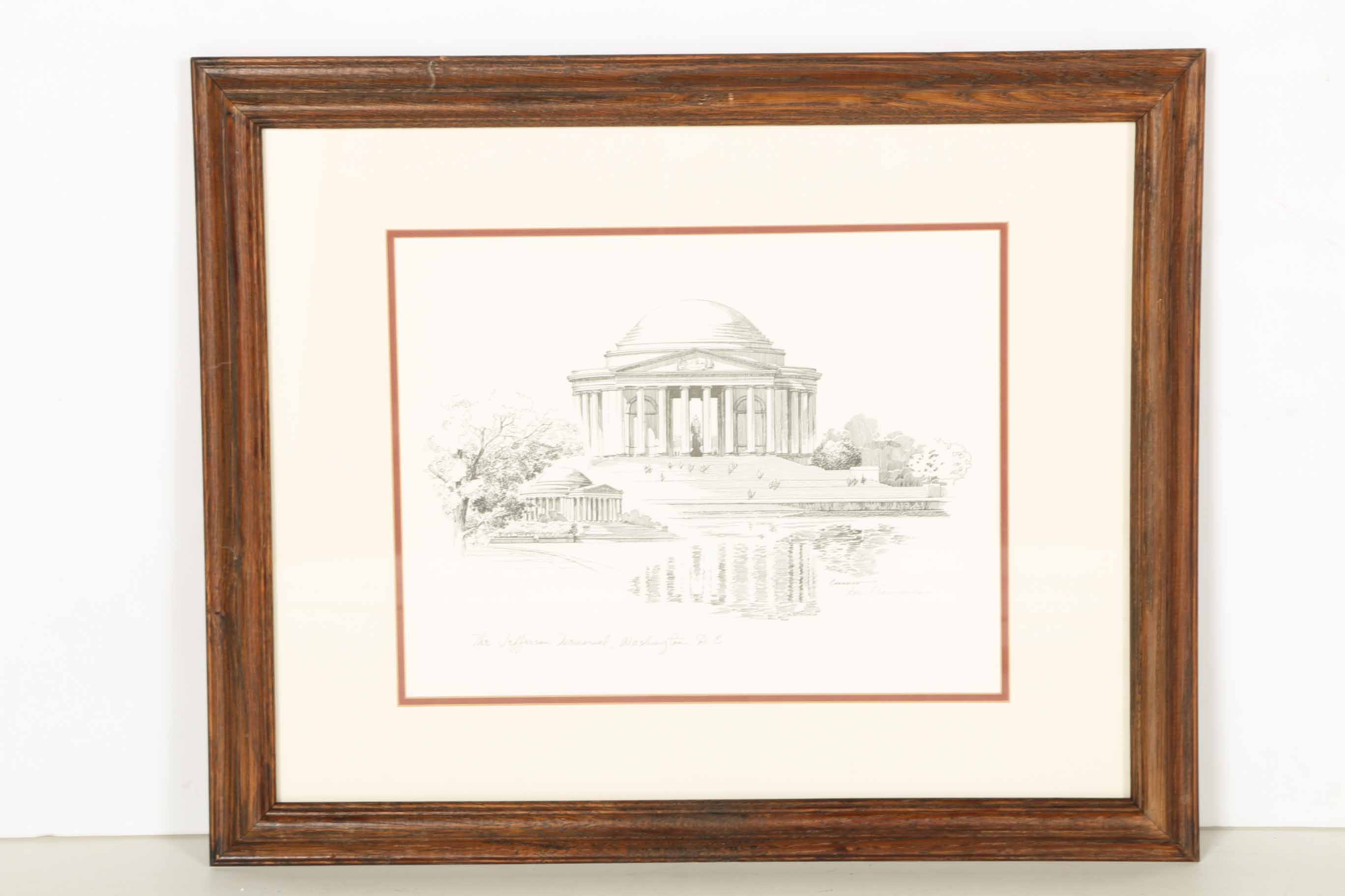 After Lou Cannavaro Lithographs of Historic Sites