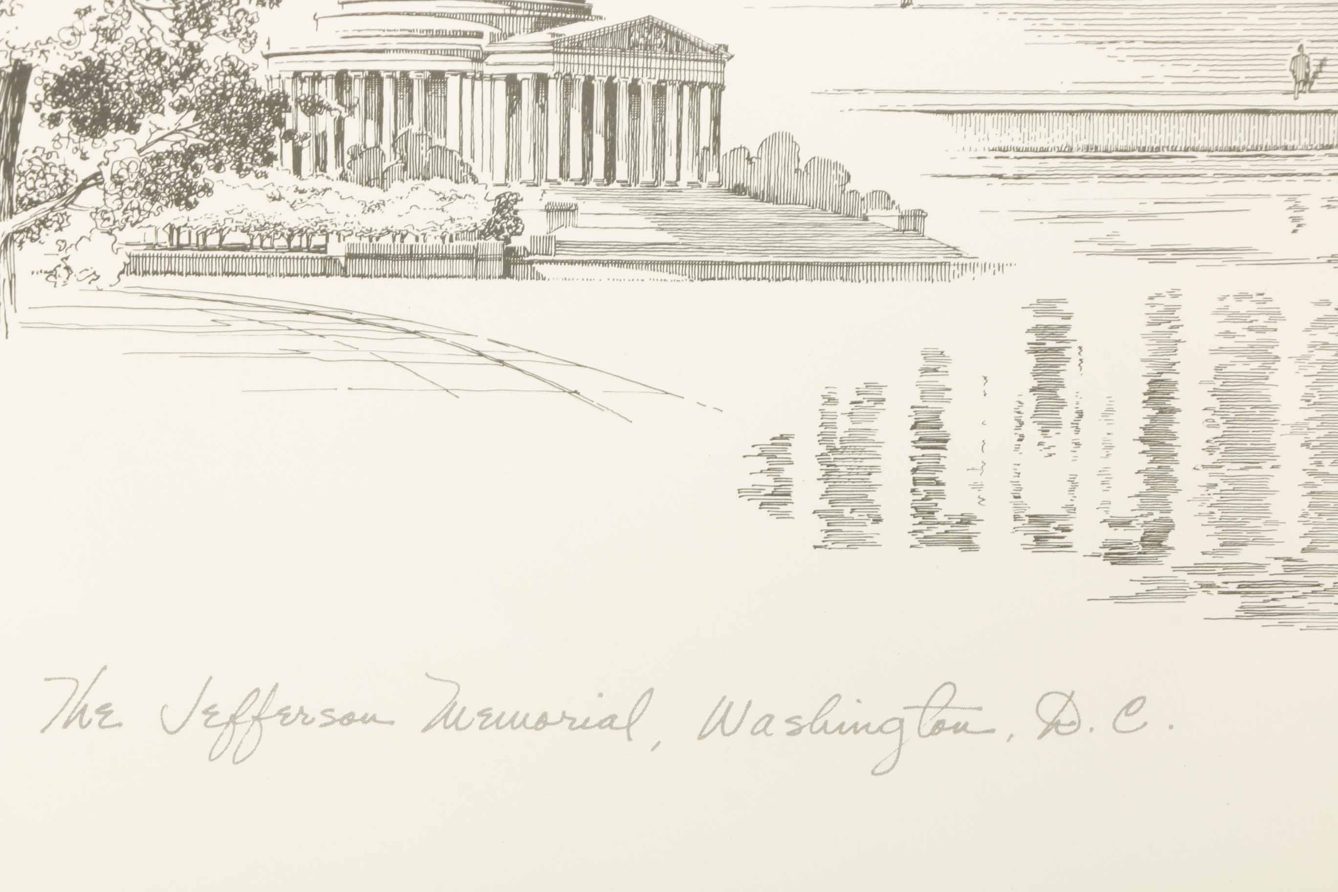 After Lou Cannavaro Lithographs of Historic Sites