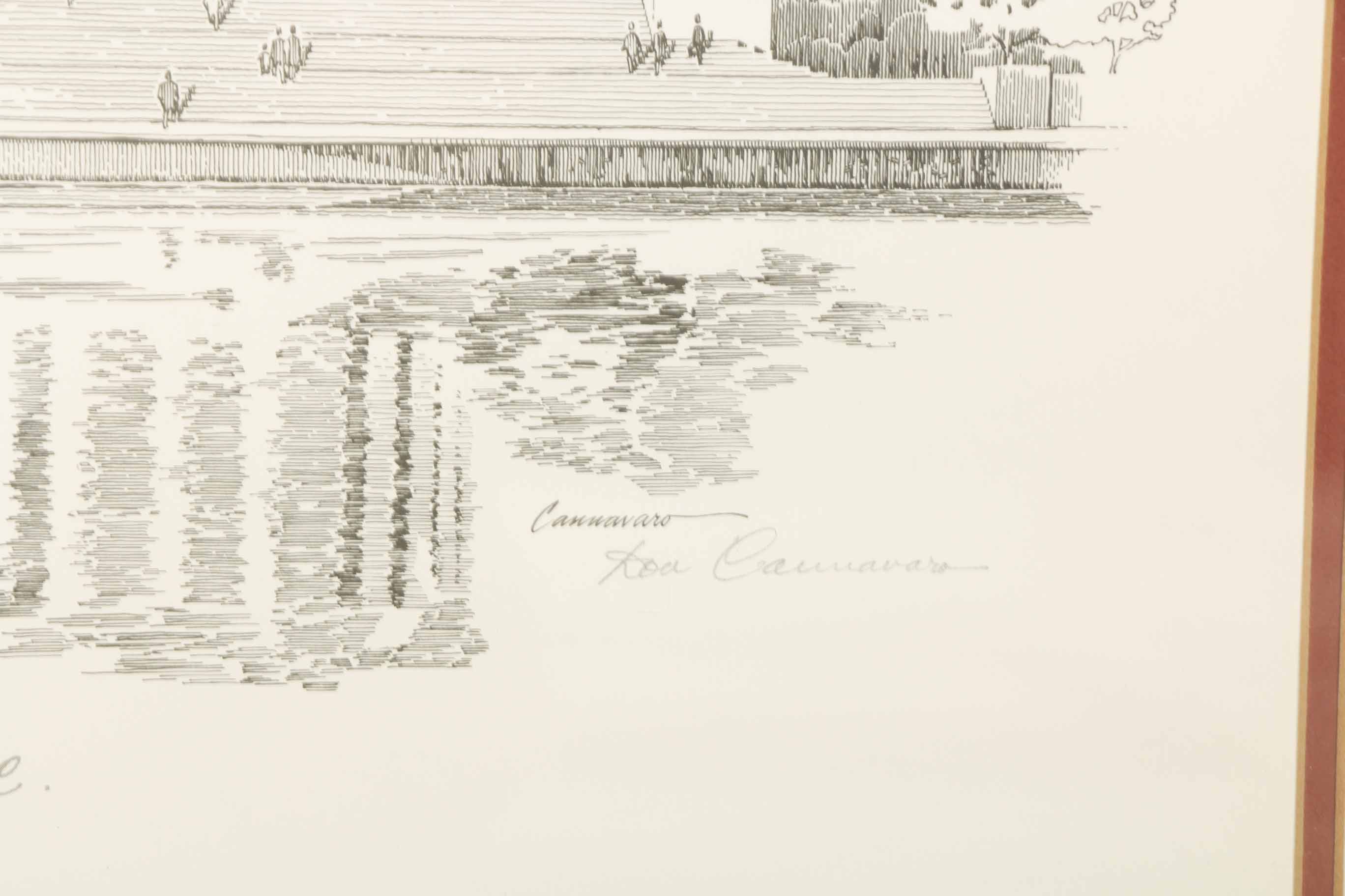 After Lou Cannavaro Lithographs of Historic Sites