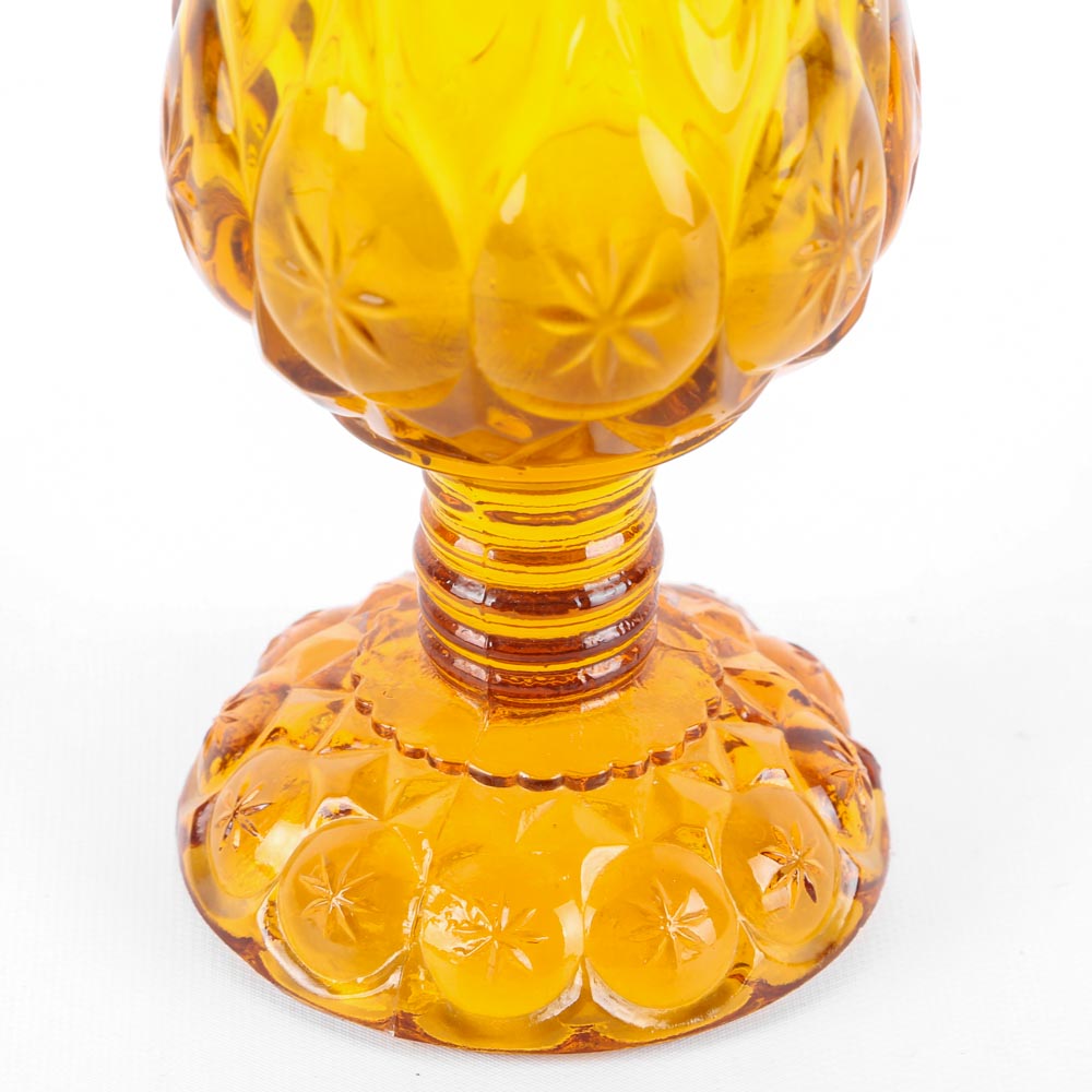 Abstract Yellow Glass Vase