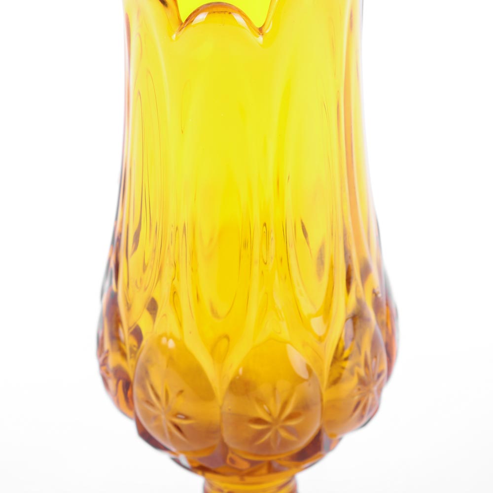 Abstract Yellow Glass Vase