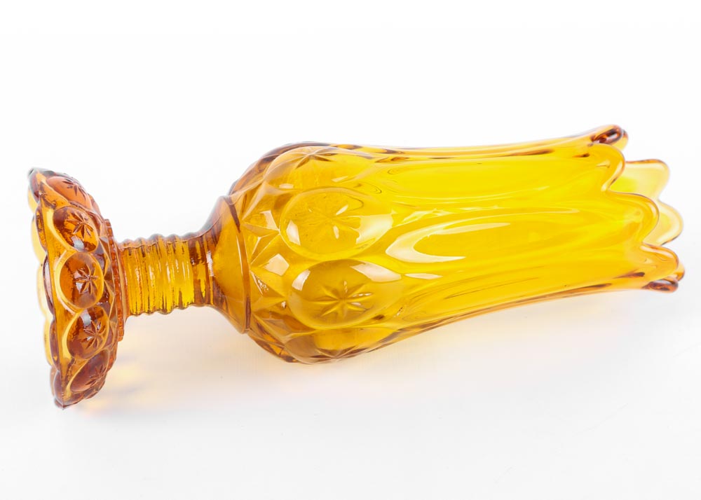 Abstract Yellow Glass Vase