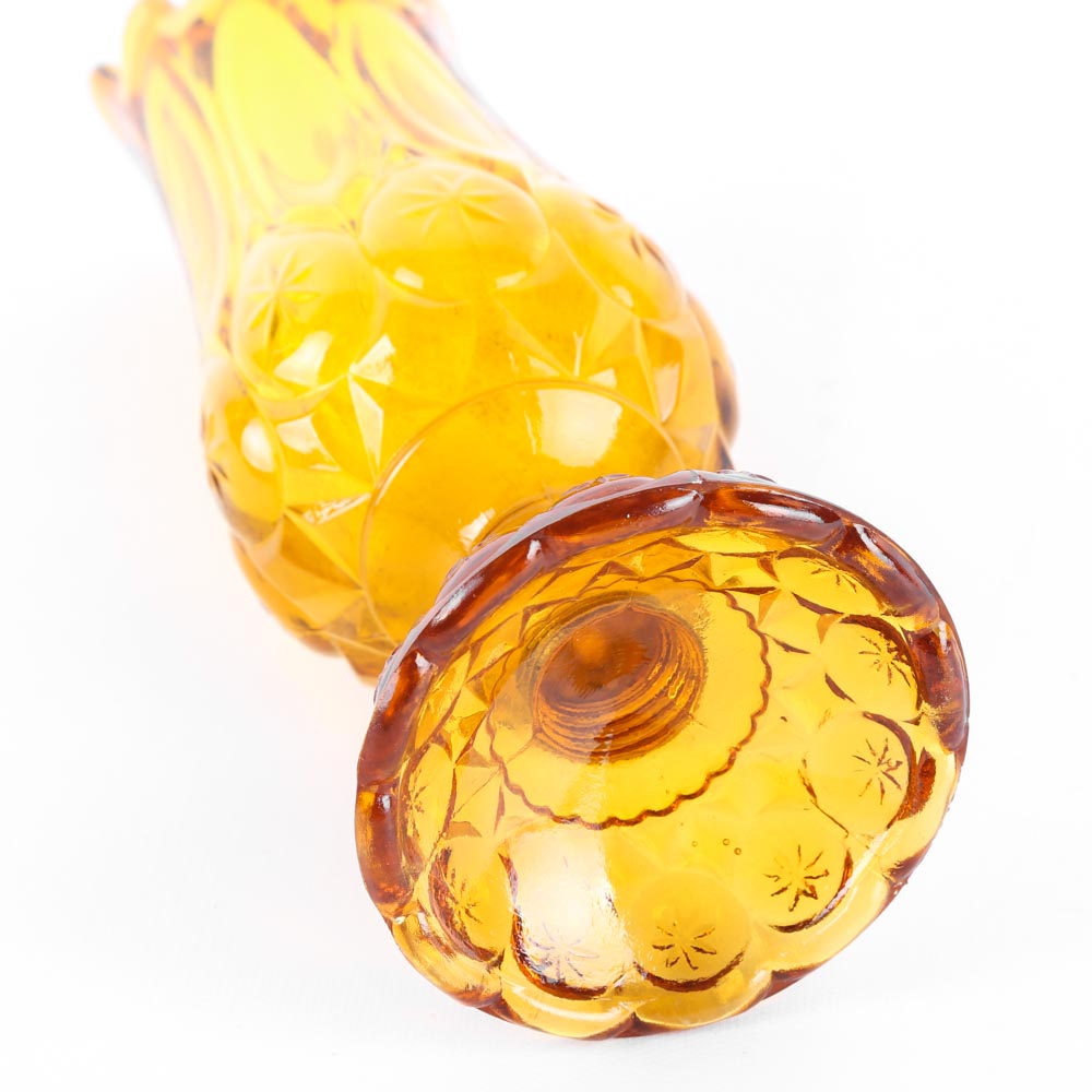 Abstract Yellow Glass Vase