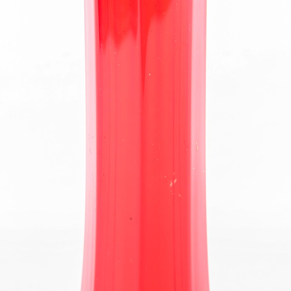 Abstract Red Glass Vase