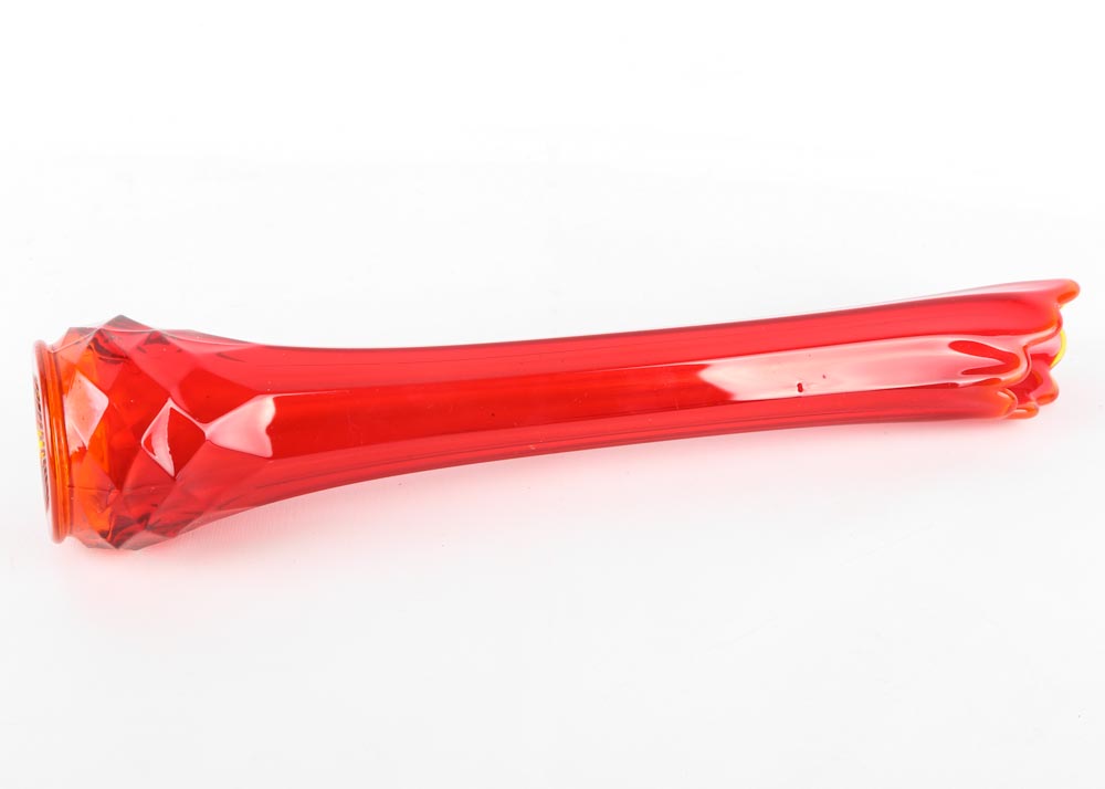 Abstract Red Glass Vase