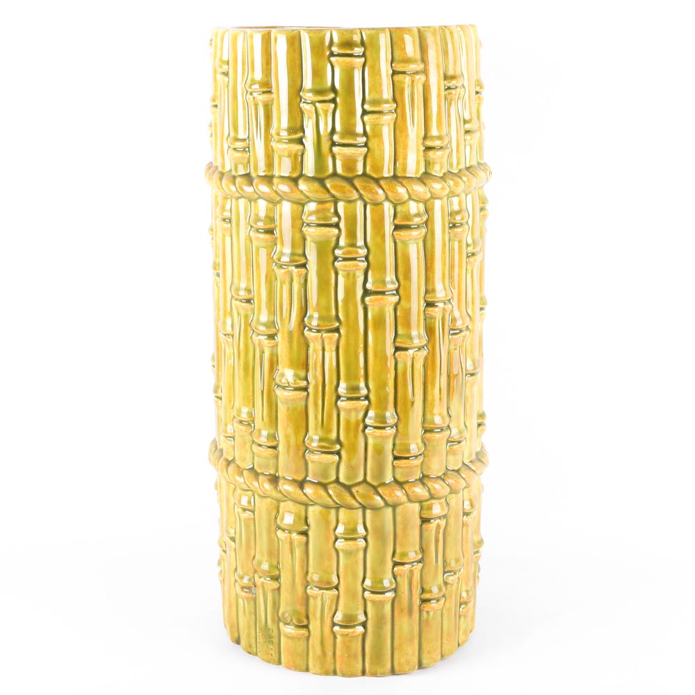 Ceramic Bamboo Motif Umbrella Stand