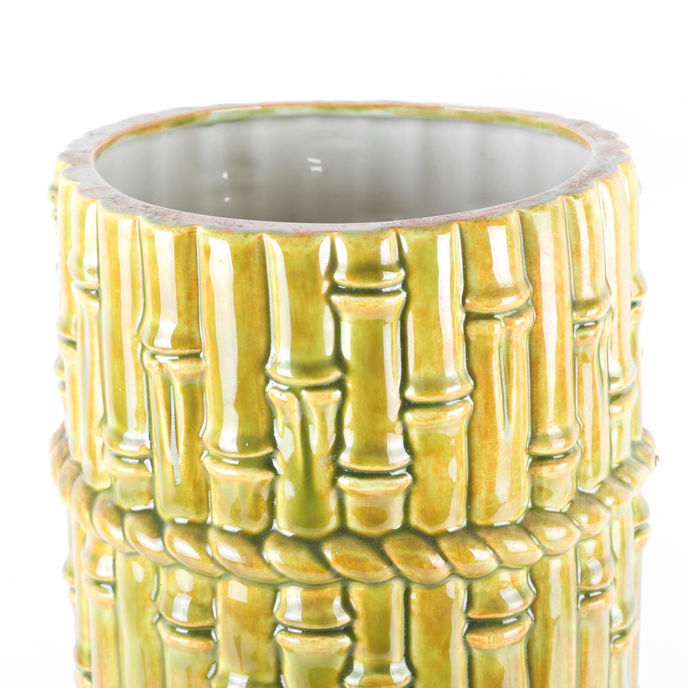Ceramic Bamboo Motif Umbrella Stand