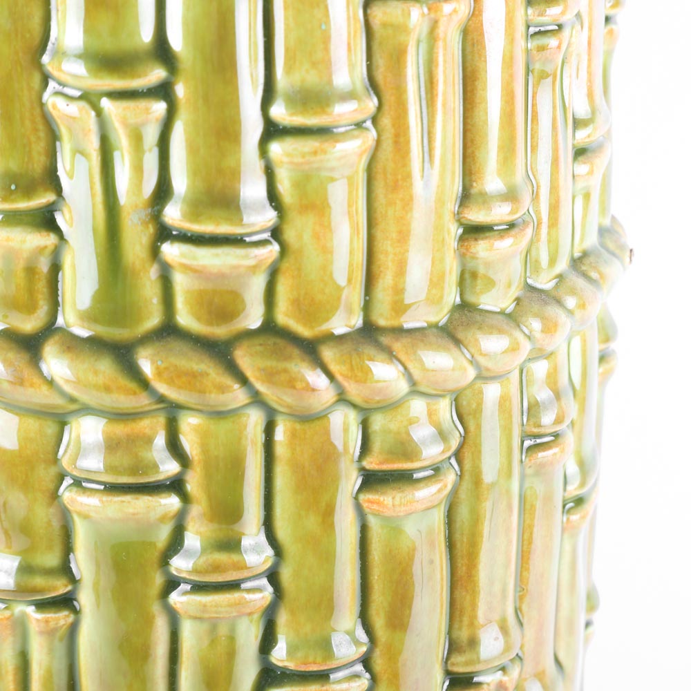 Ceramic Bamboo Motif Umbrella Stand