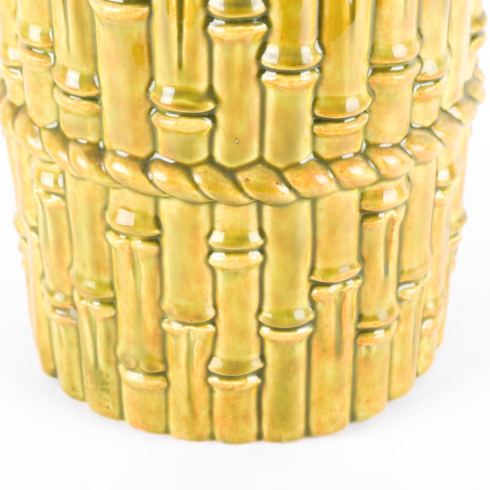 Ceramic Bamboo Motif Umbrella Stand