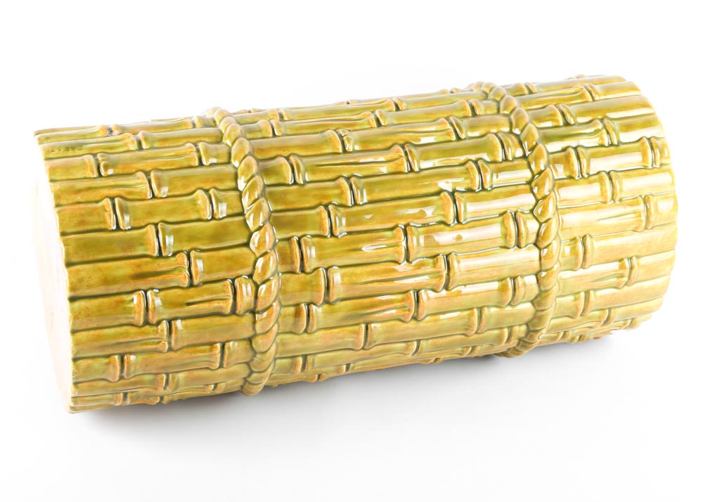 Ceramic Bamboo Motif Umbrella Stand