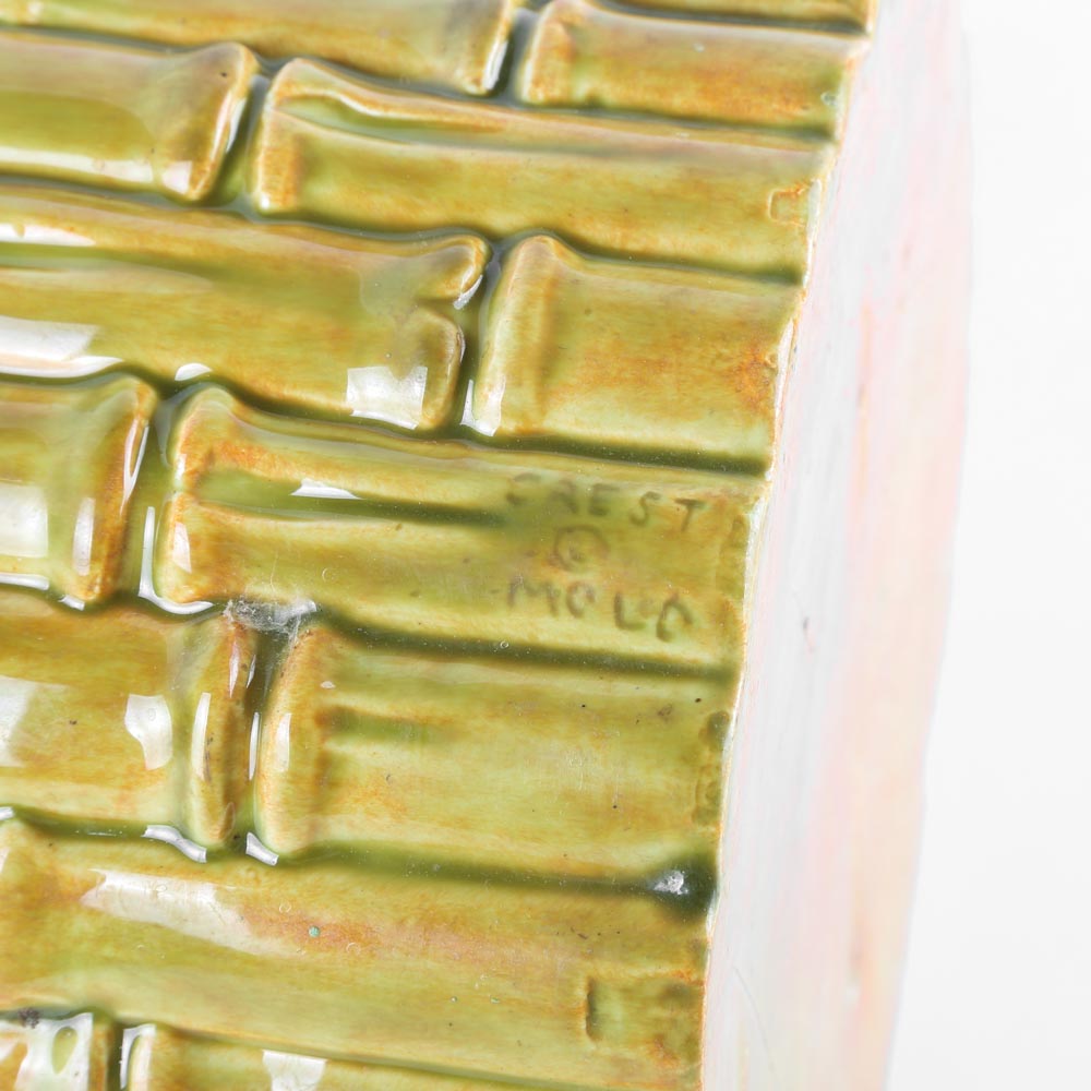 Ceramic Bamboo Motif Umbrella Stand