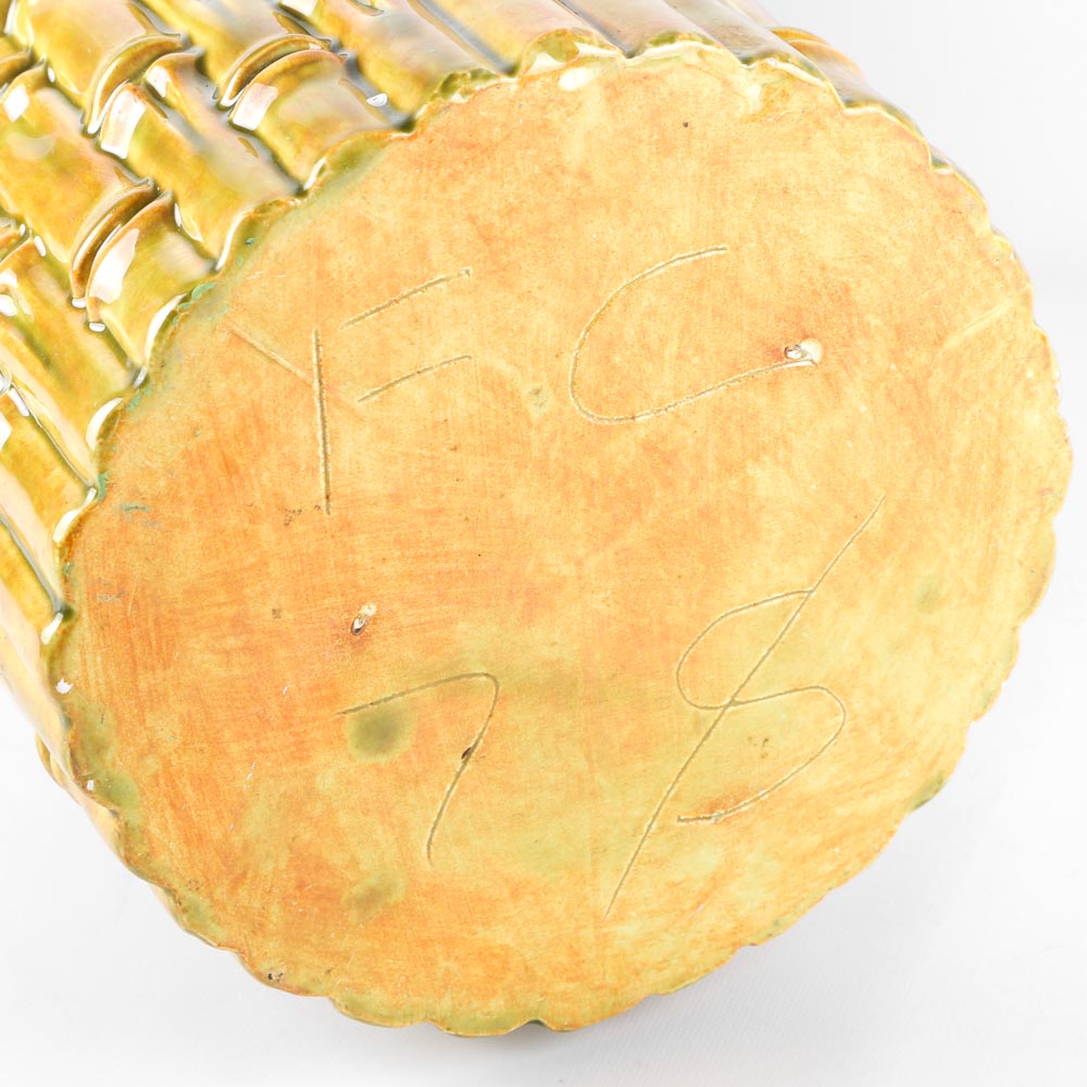 Ceramic Bamboo Motif Umbrella Stand