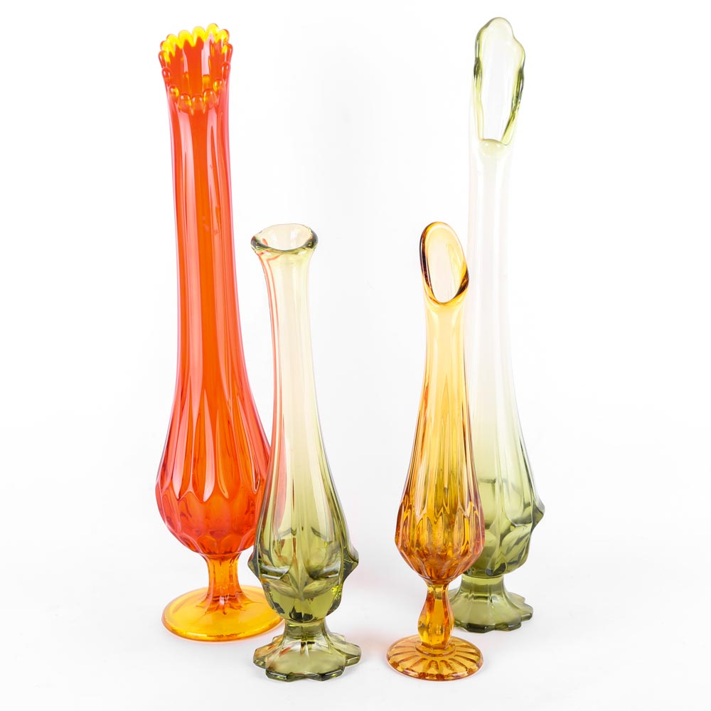 Abstract Art Glass Vases