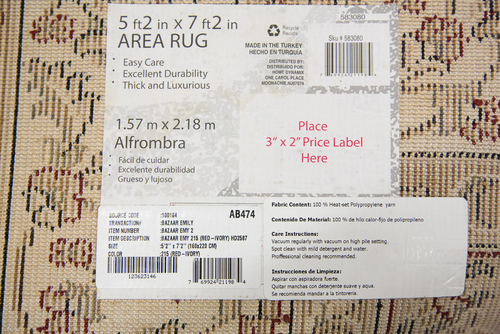 Machine Made Turkish Area Rug