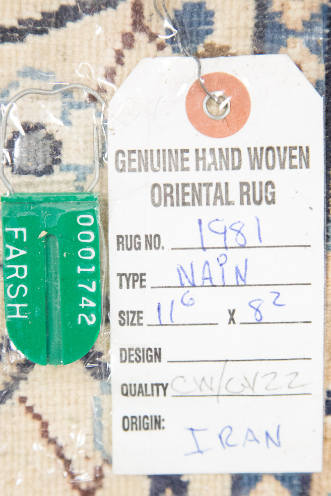 Hand-Knotted Nain Area Rug