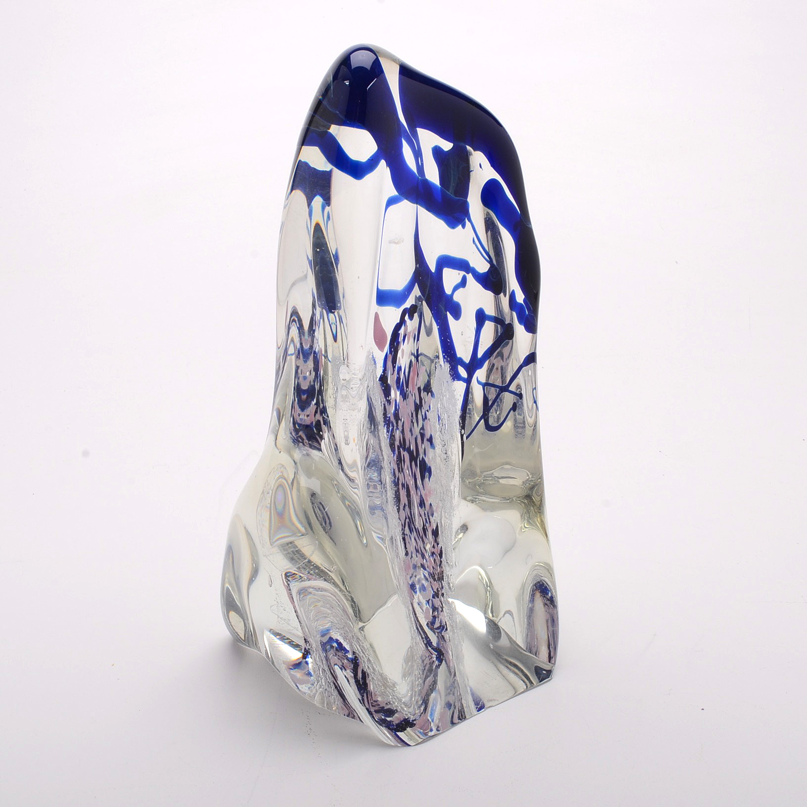 Rollin Karg Organic Glass Sculpture with Iridescent Center