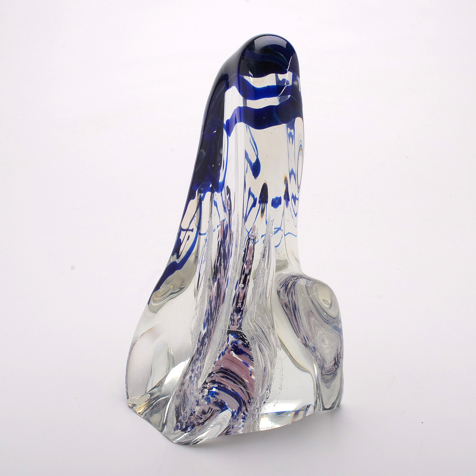 Rollin Karg Organic Glass Sculpture with Iridescent Center