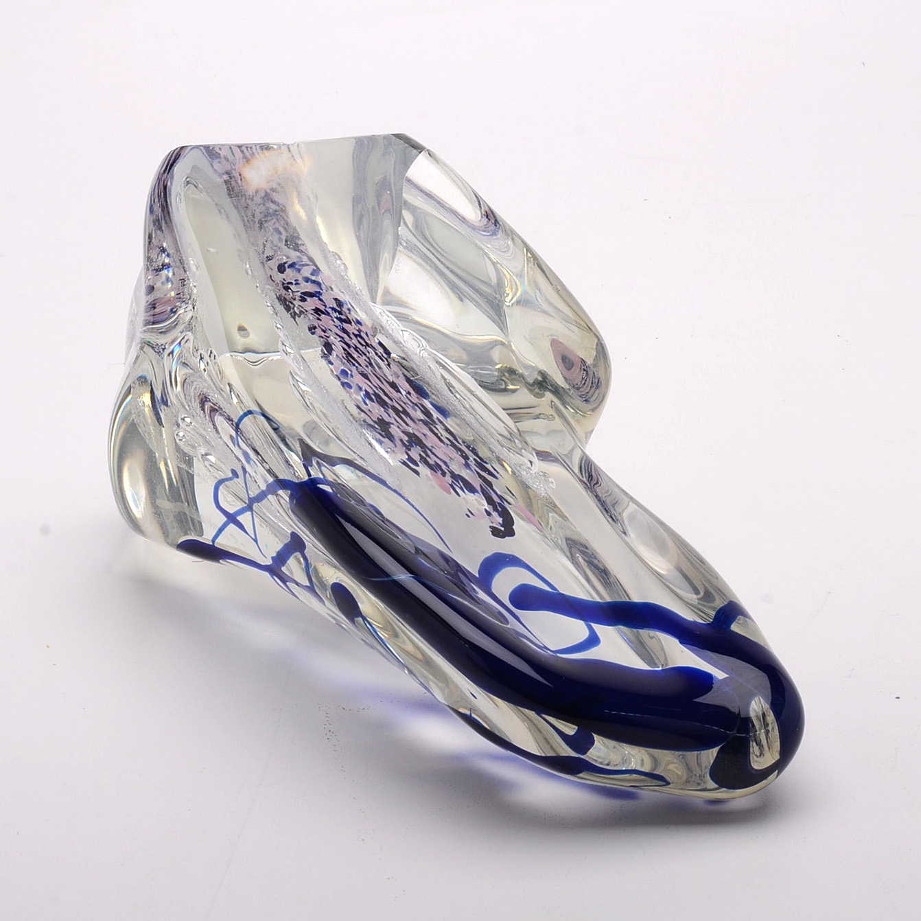 Rollin Karg Organic Glass Sculpture with Iridescent Center