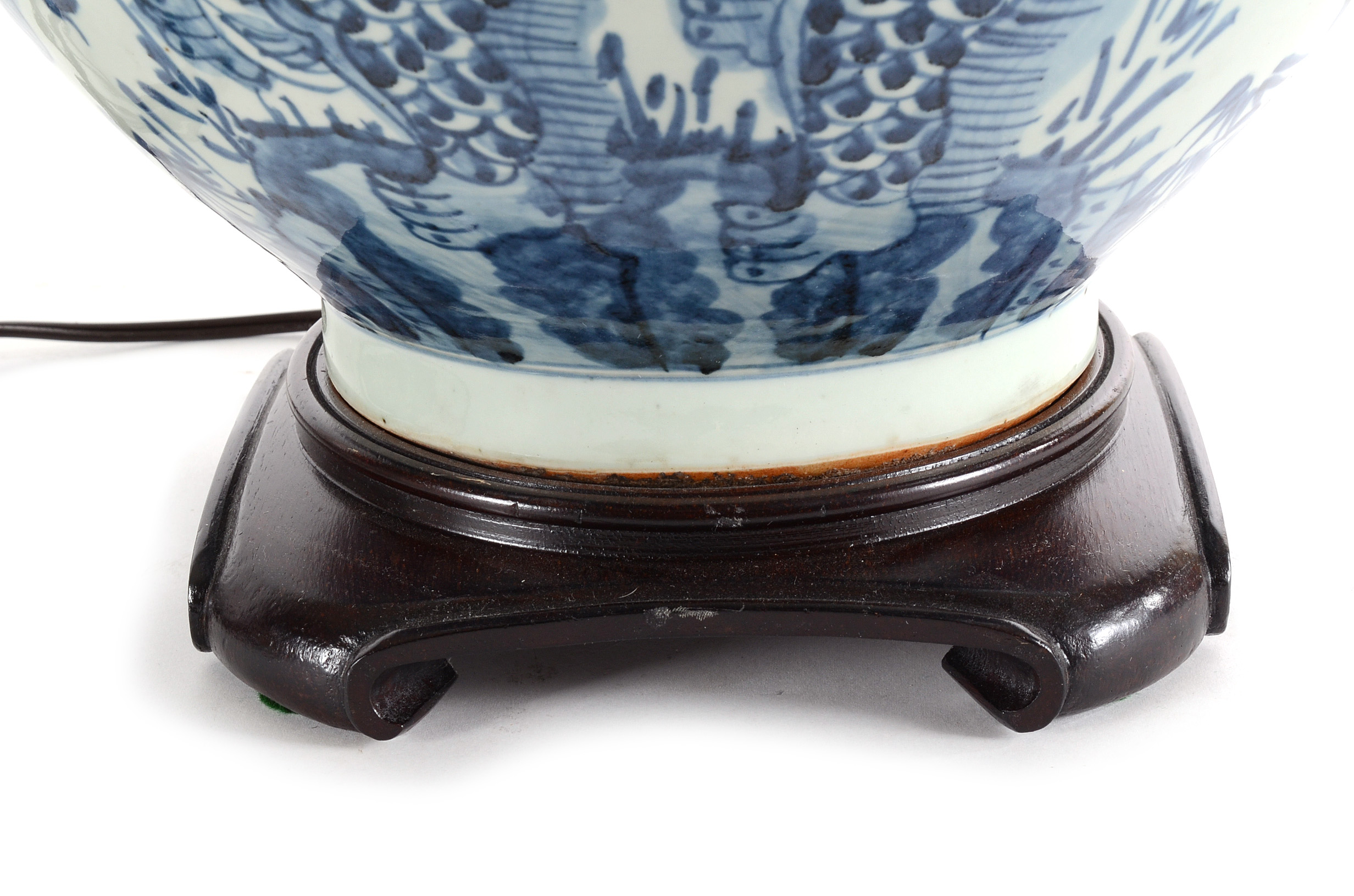 Blue on White Chinese Ceramic Table Lamp