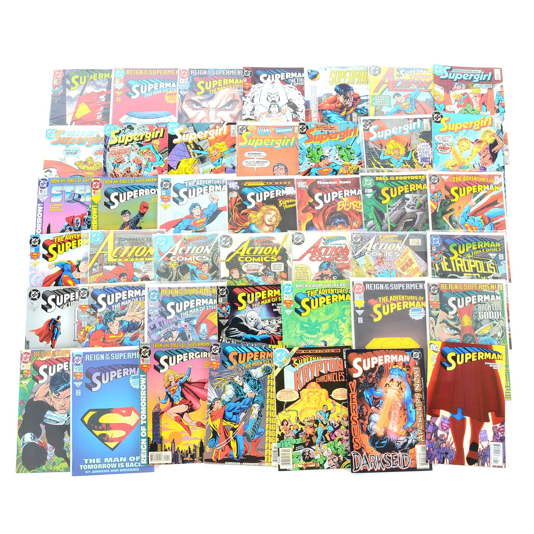 DC Comics Featuring “Death of Superman” and First Steel Appearance