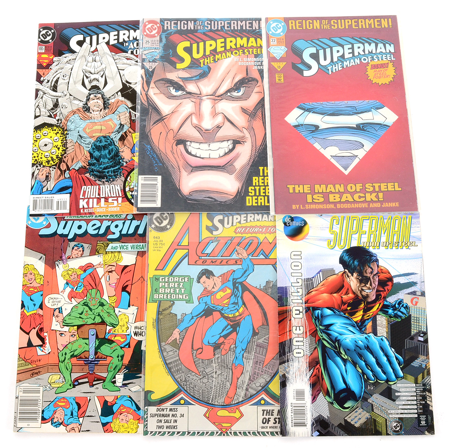 DC Comics Featuring “Death of Superman” and First Steel Appearance
