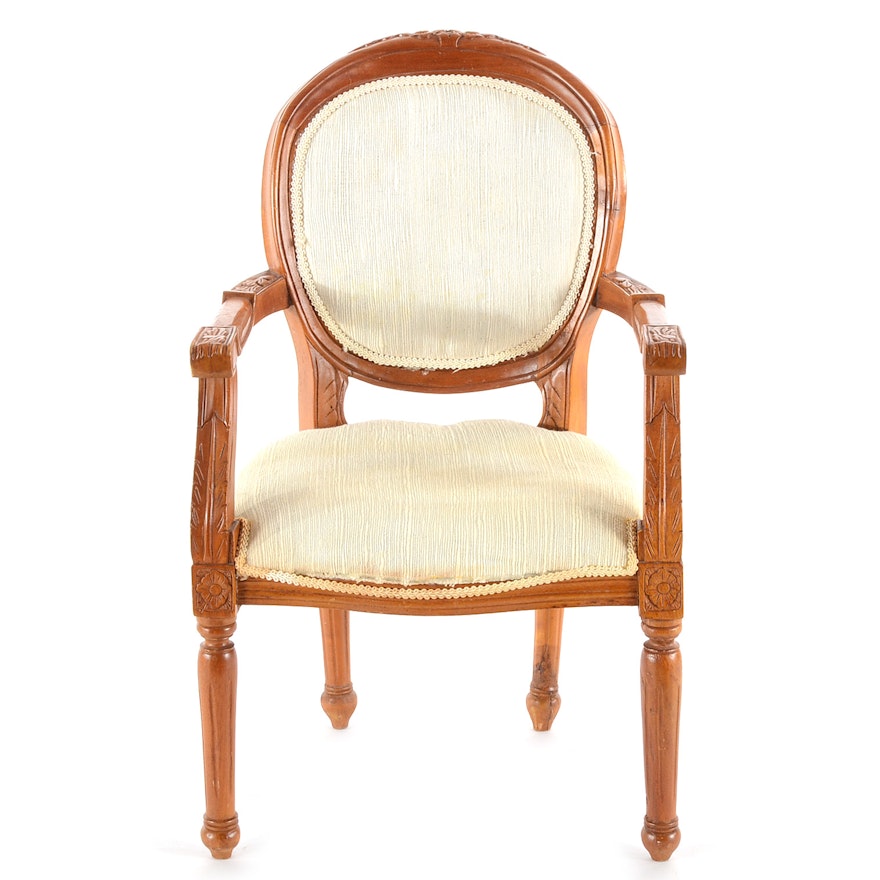 Miniature Louis XVI Style Fauteuil Chair
