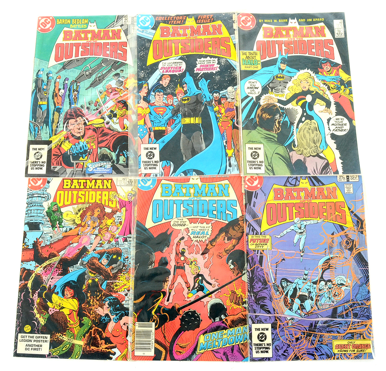 DC "Batman And The Outsiders" Comic Books