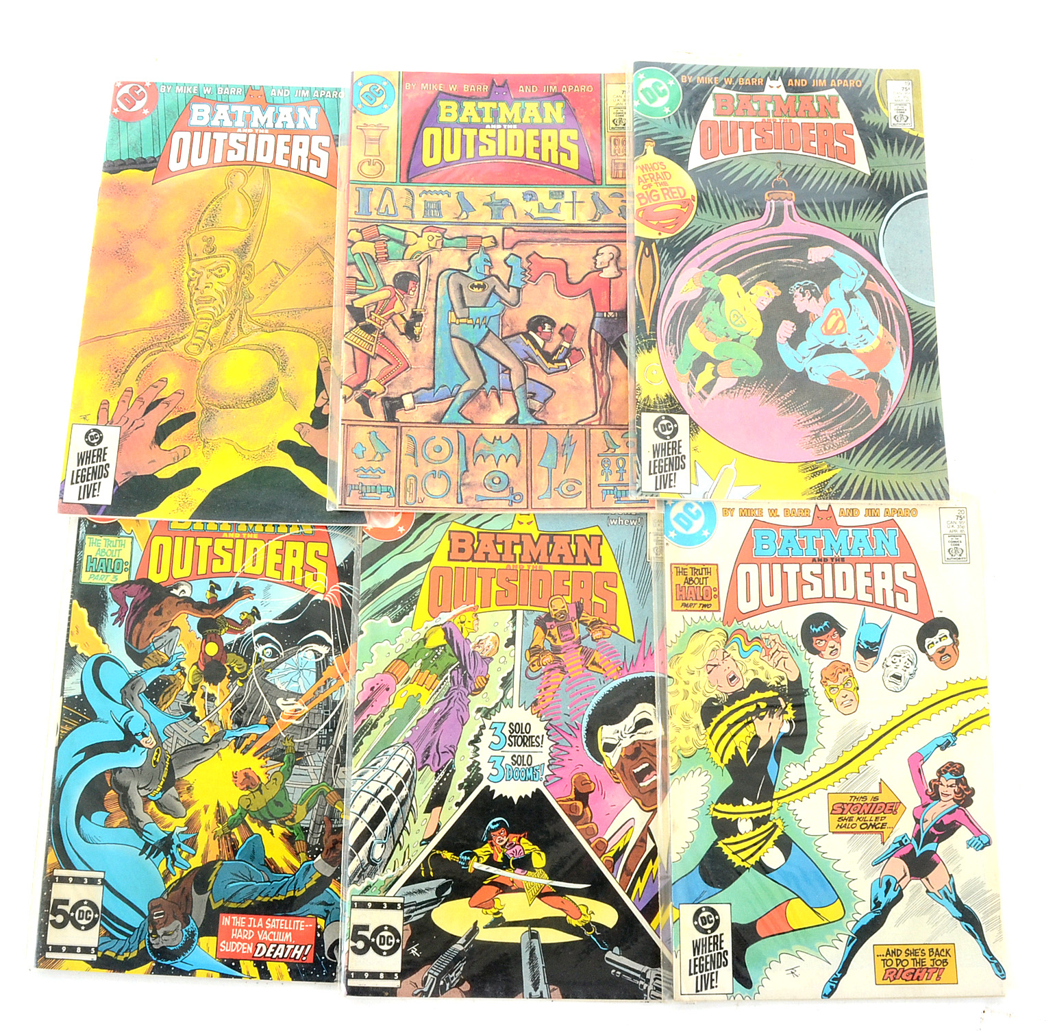 DC "Batman And The Outsiders" Comic Books