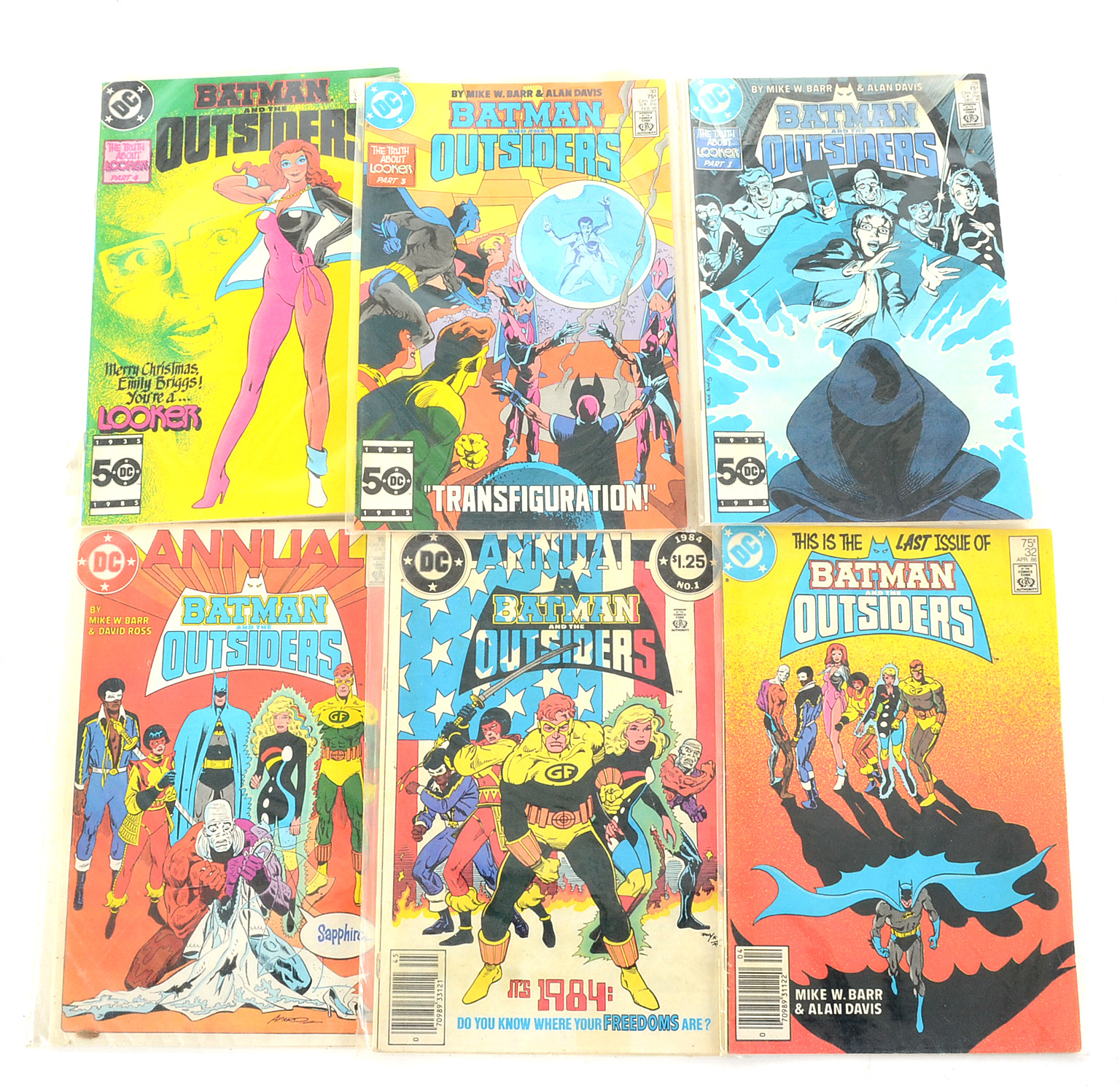 DC "Batman And The Outsiders" Comic Books