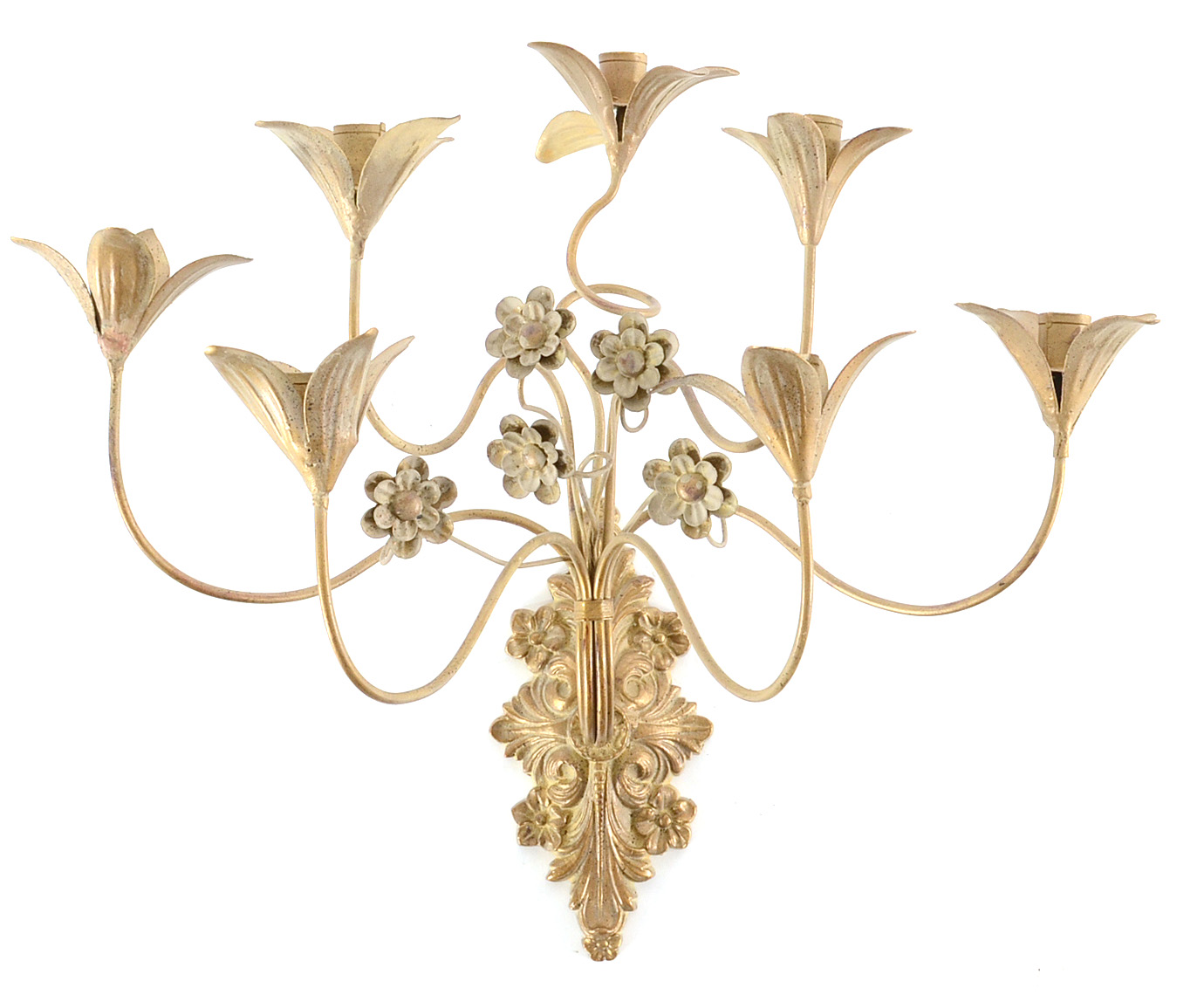 Pair of Floral Wall Sconces