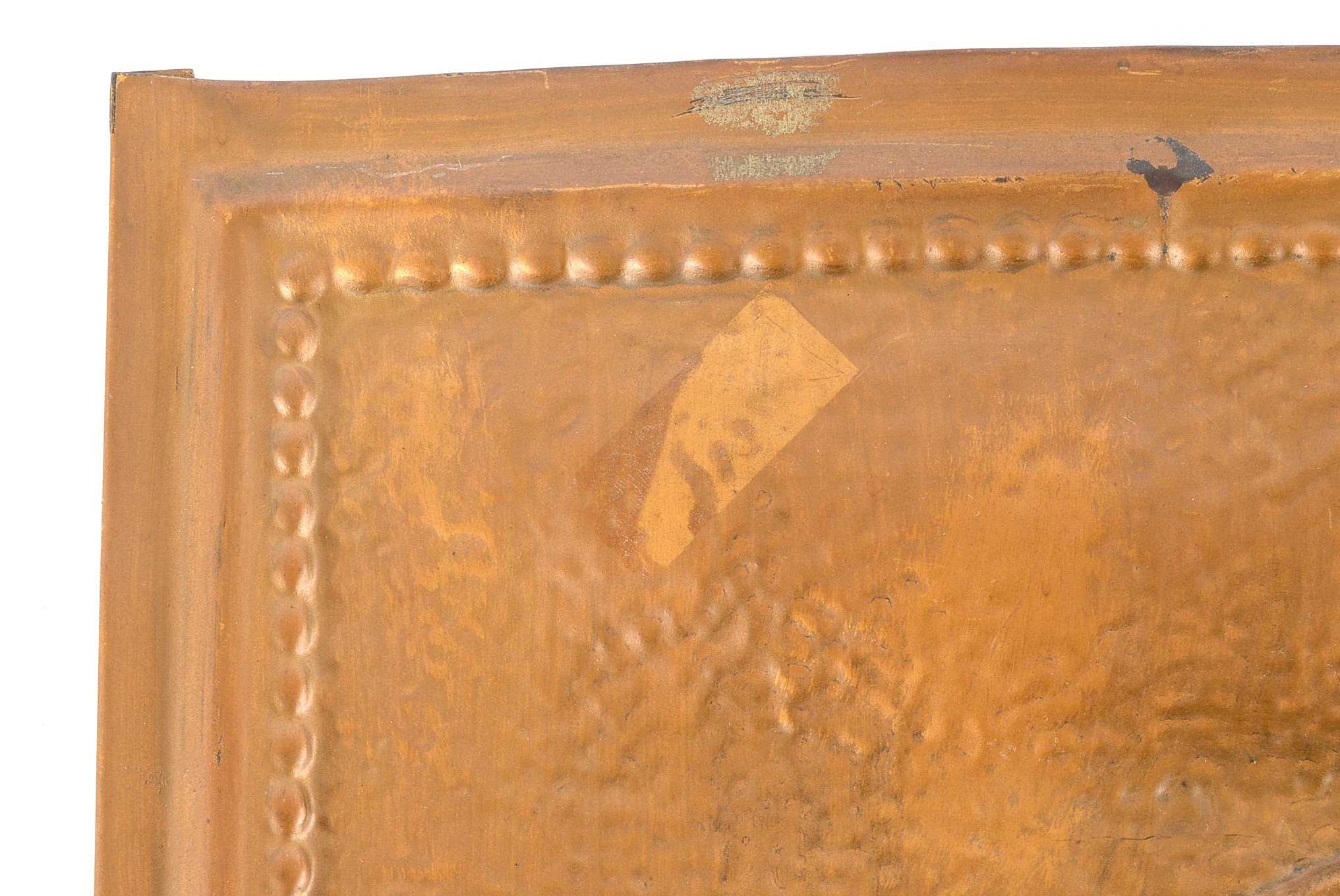 Vintage Embossed Steel Fireplace Cover