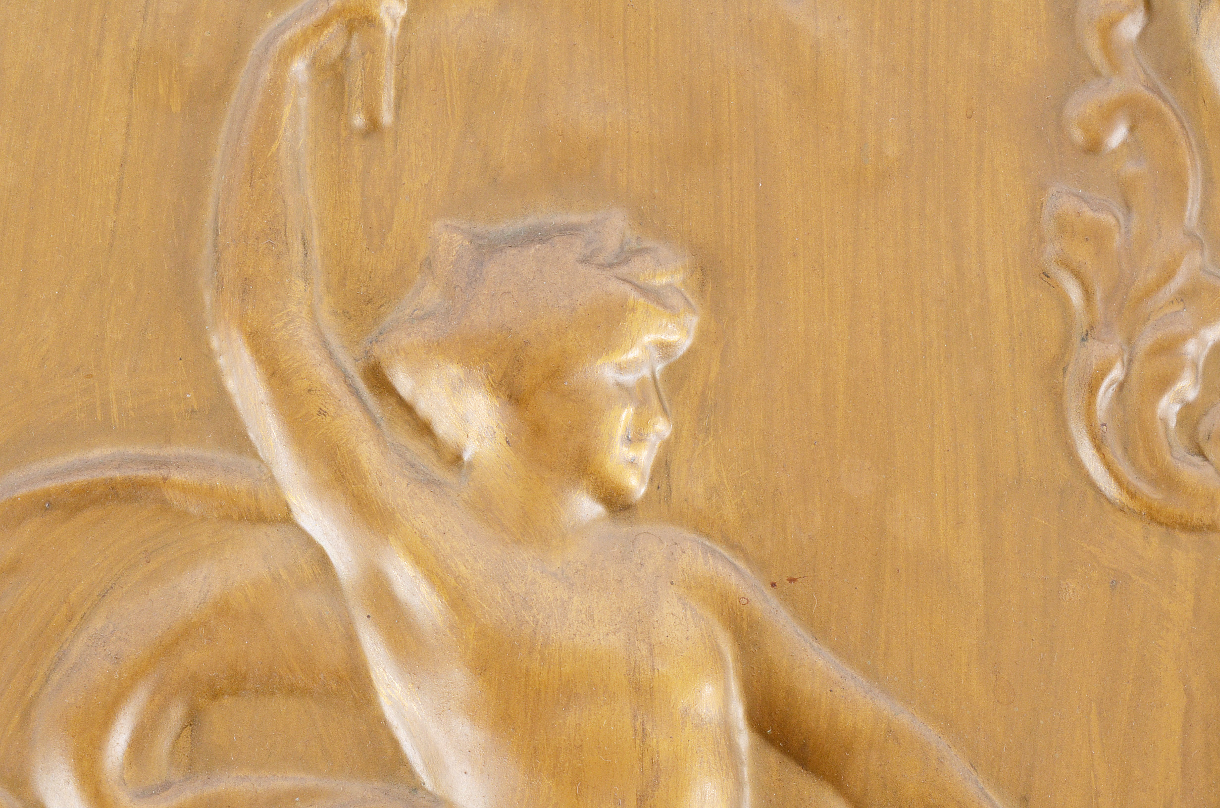 Vintage Embossed Steel Fireplace Cover