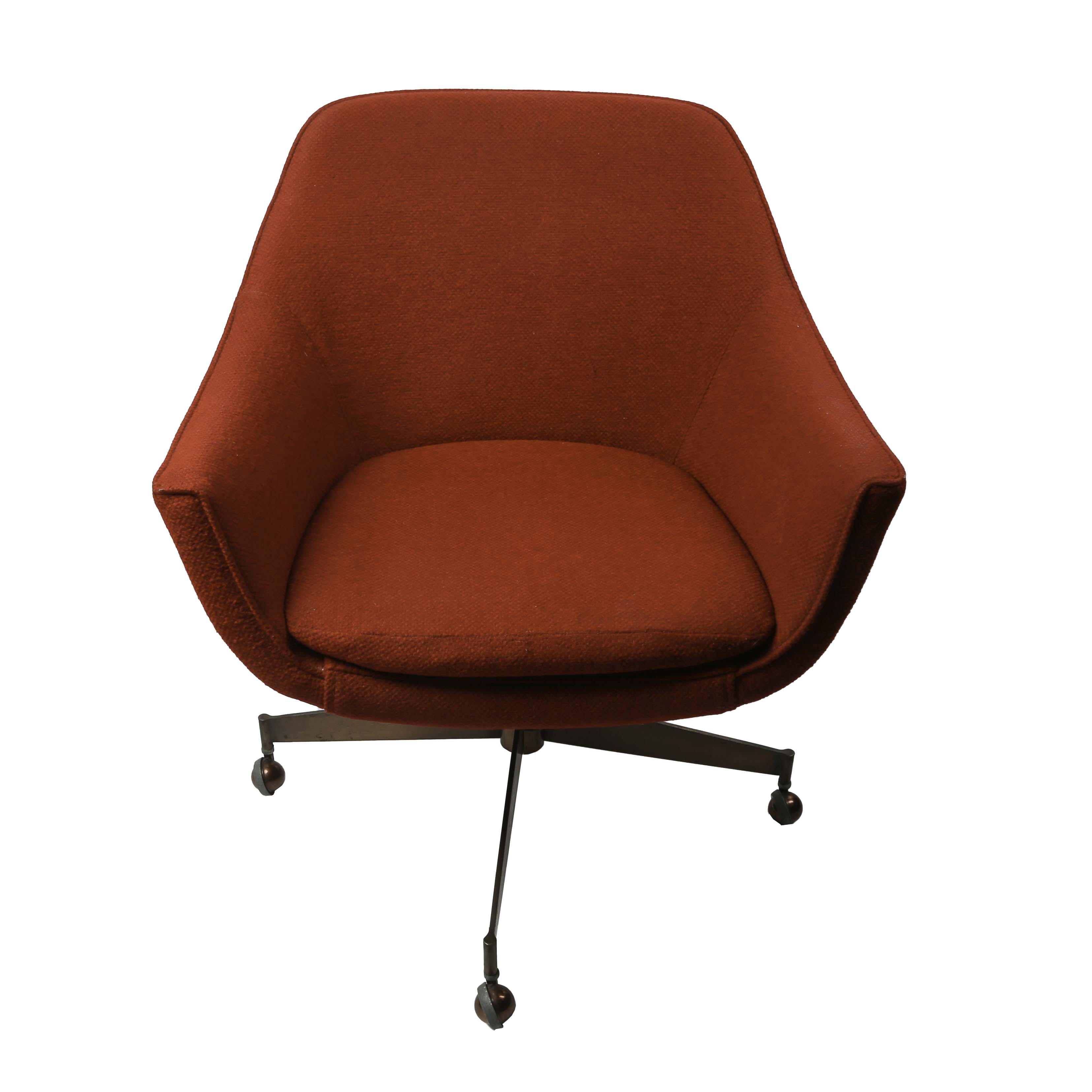 Mid Century Modern Rolling Tub Chair by Burris Industries