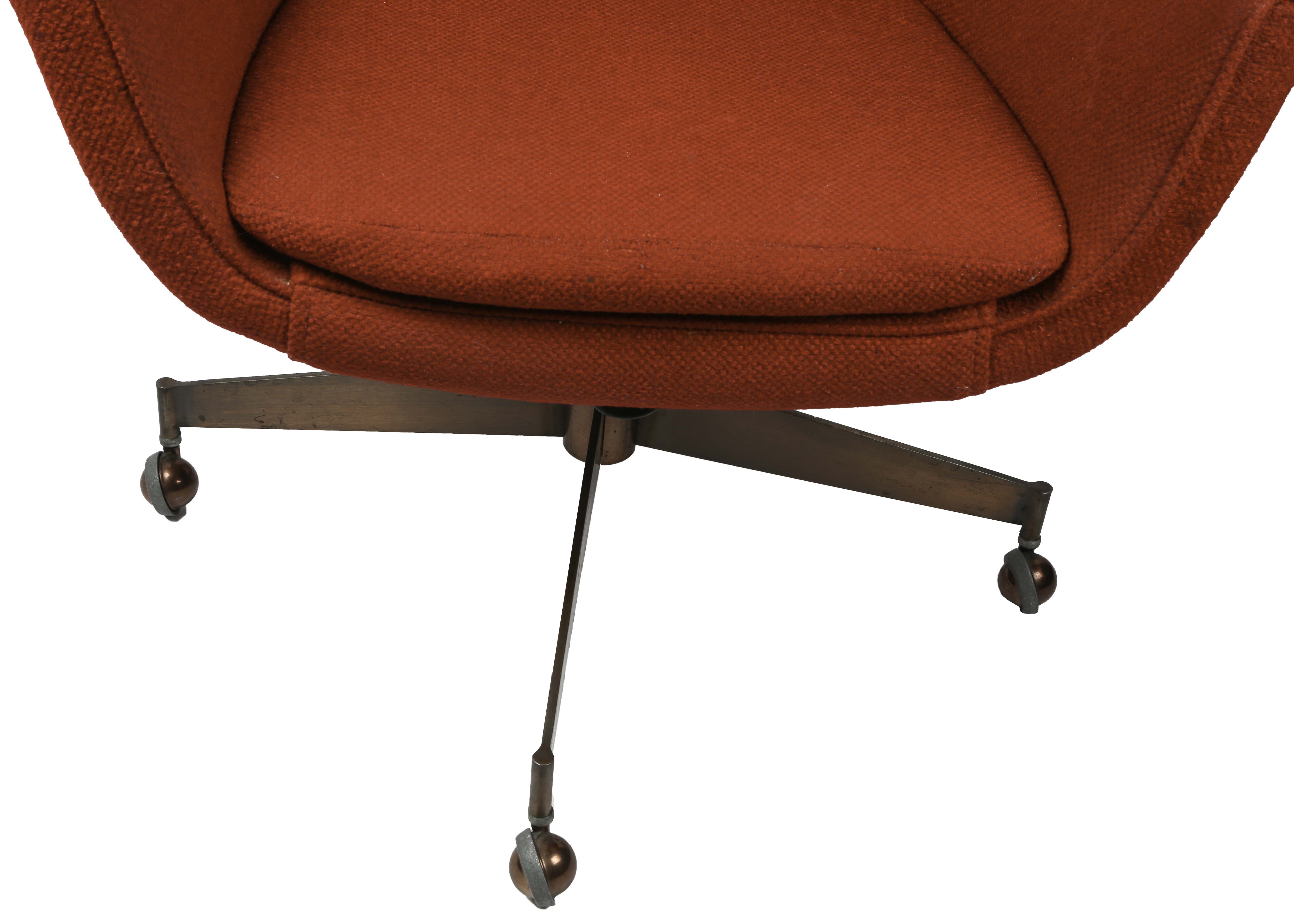 Mid Century Modern Rolling Tub Chair by Burris Industries