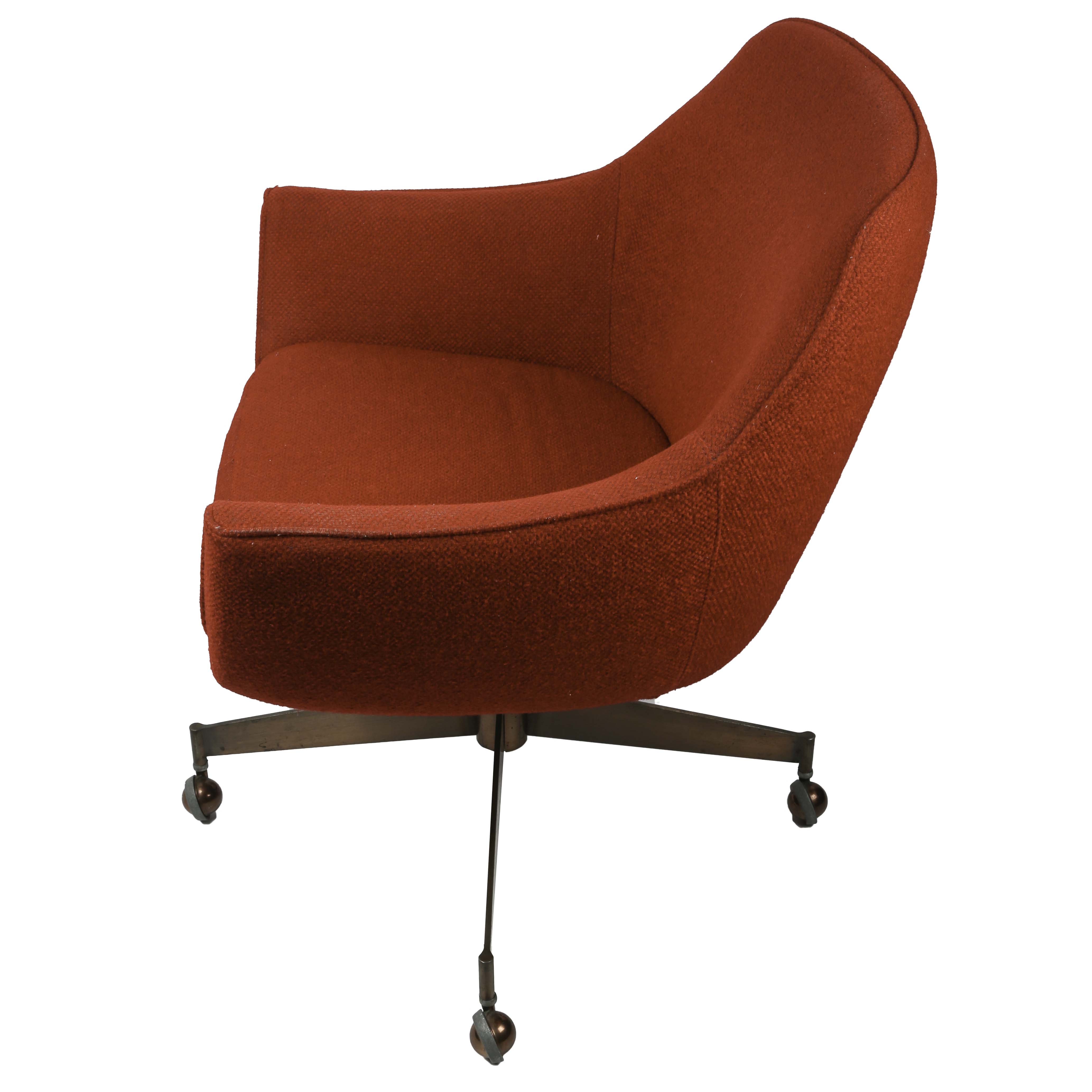 Mid Century Modern Rolling Tub Chair by Burris Industries