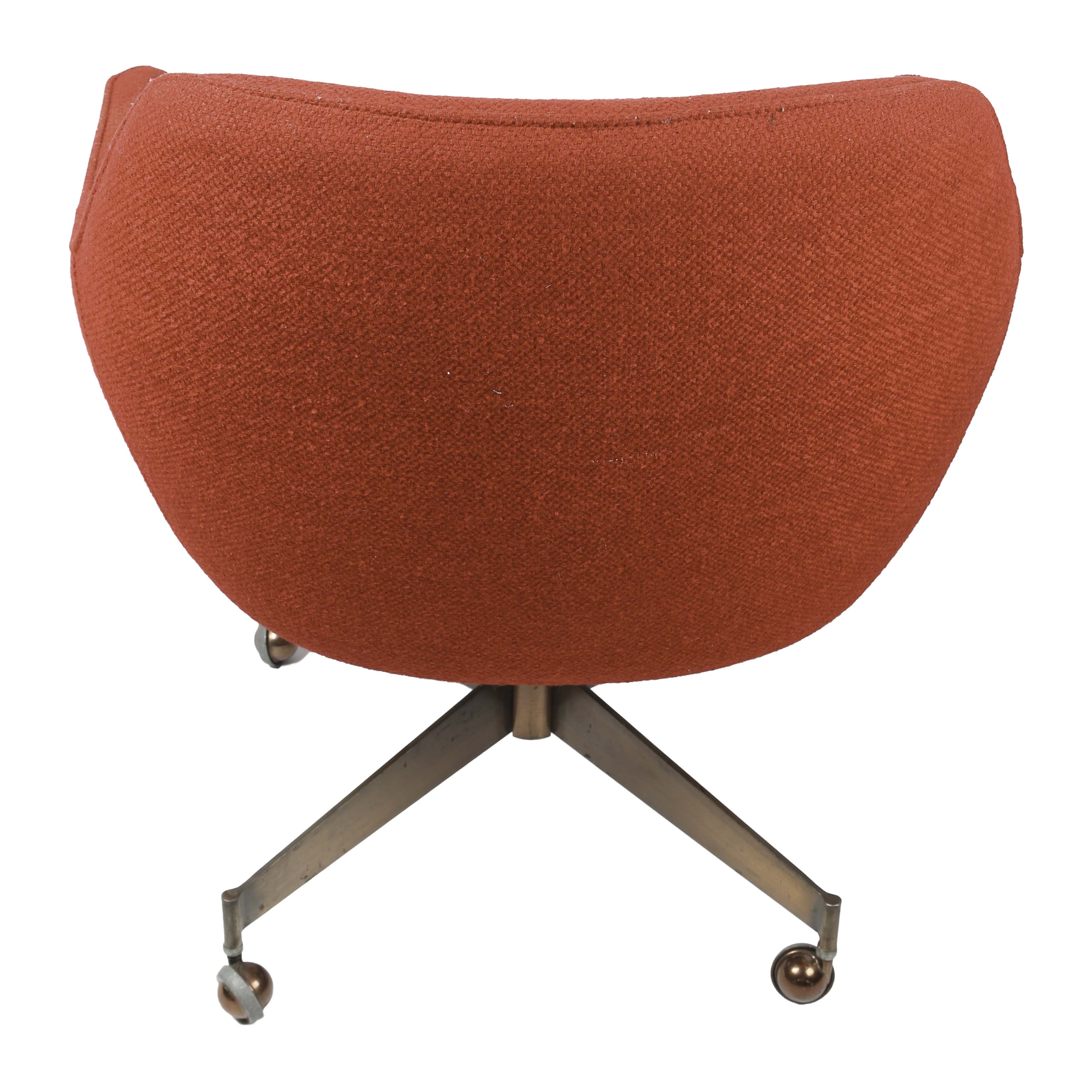 Mid Century Modern Rolling Tub Chair by Burris Industries