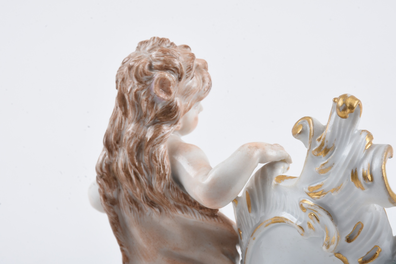 19th c. Meissen Armorial Group with Crest of Augustus the Strong