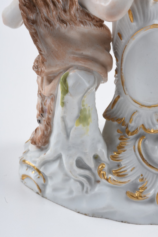 19th c. Meissen Armorial Group with Crest of Augustus the Strong
