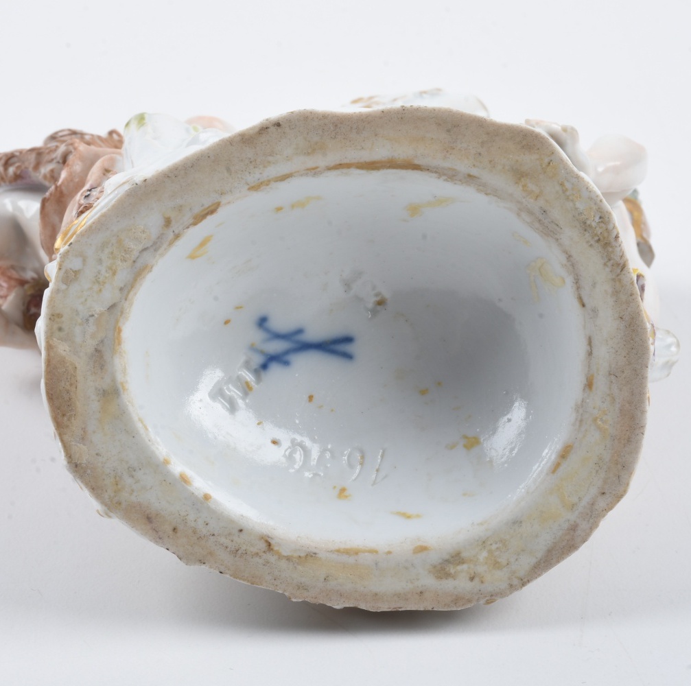 19th c. Meissen Armorial Group with Crest of Augustus the Strong