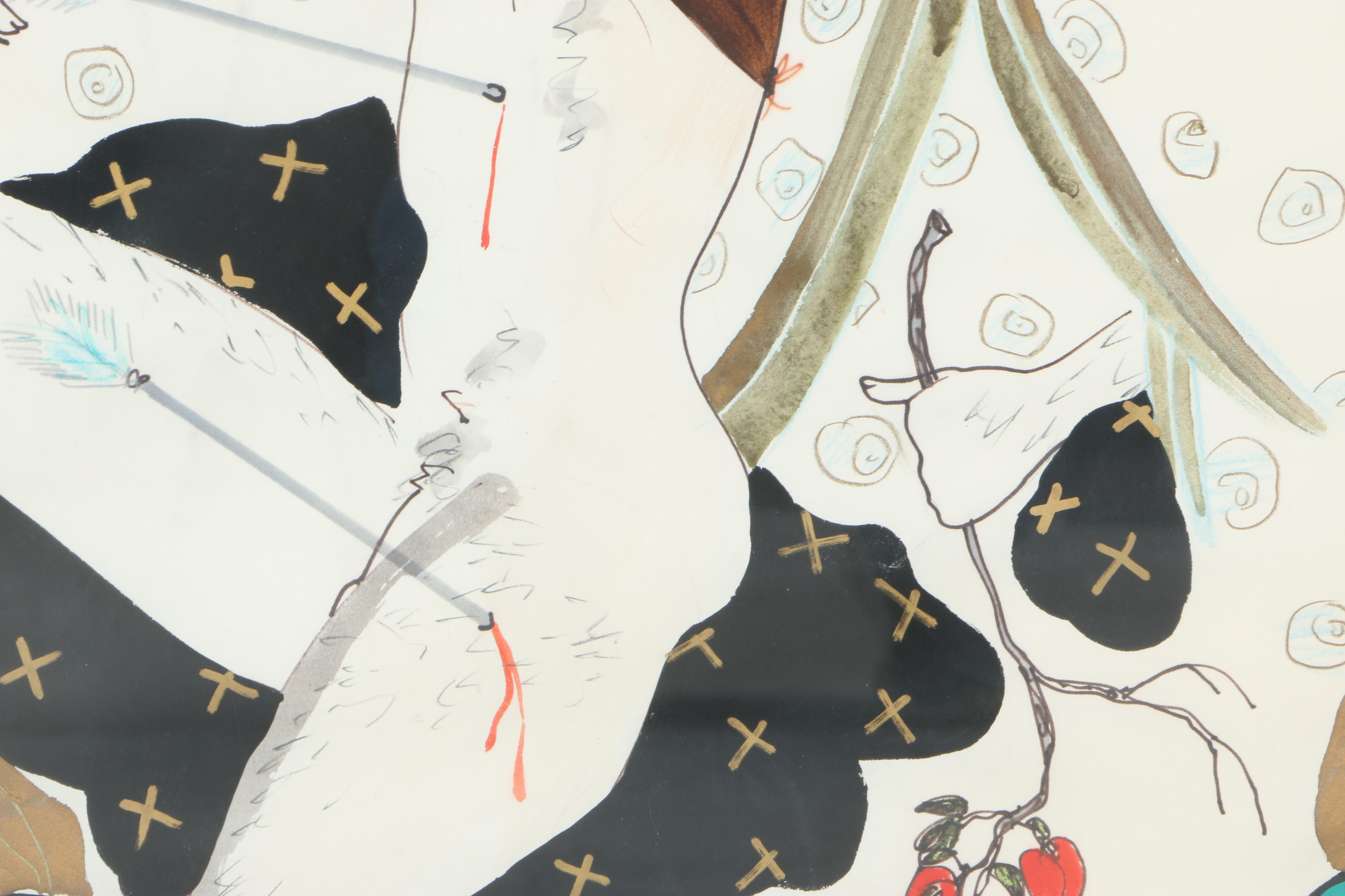 Jaff Noel Seijas Original Mixed Media Painting "St. Sebastian"