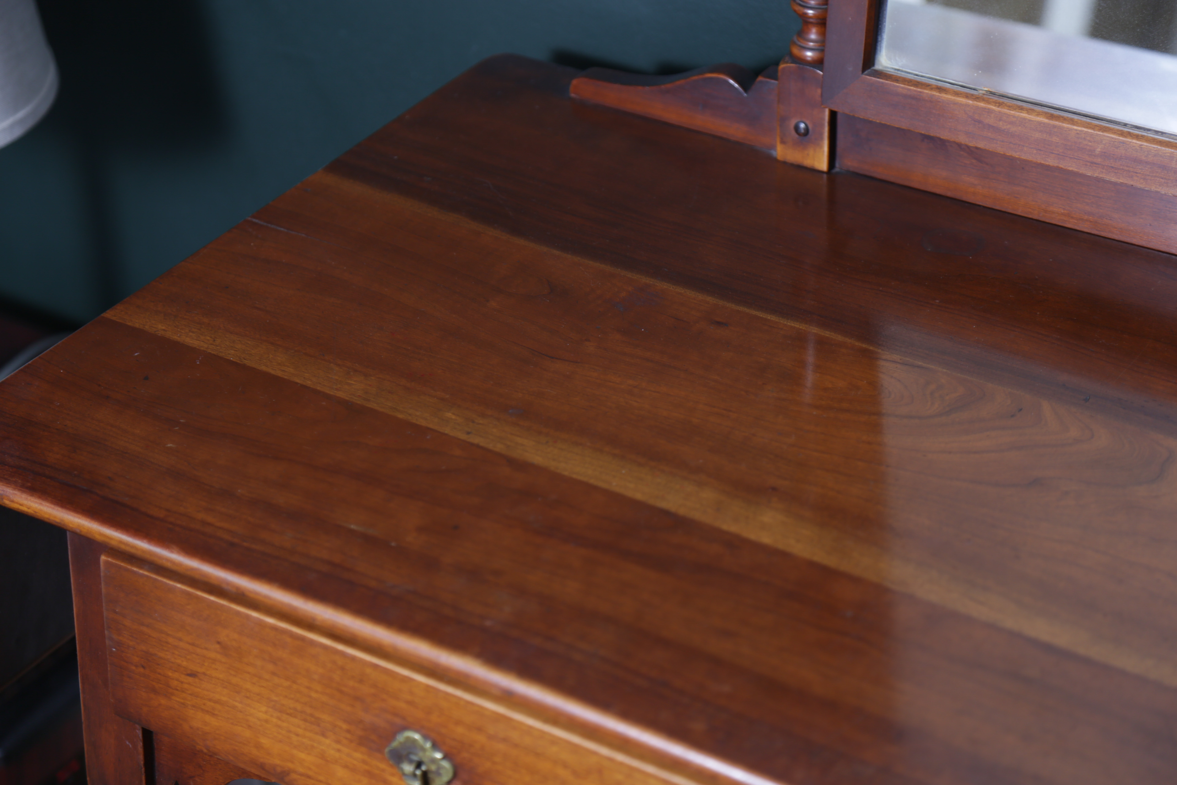 Stickley Dressing Table and Bench With Rush Seat
