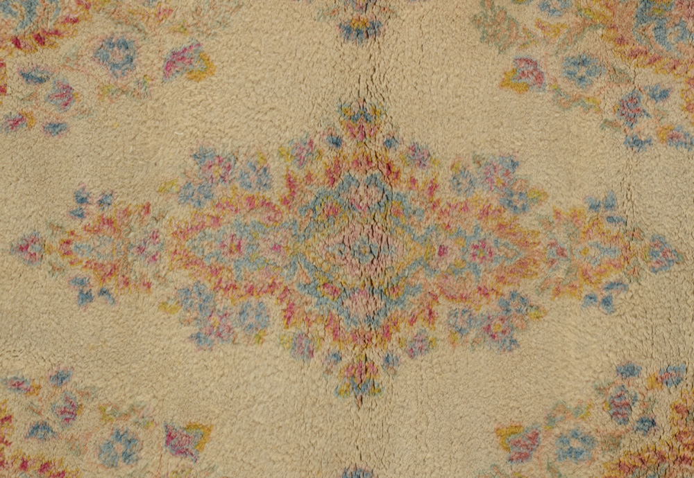 Persian Kerman Hand-Knotted Wool Accent Rug