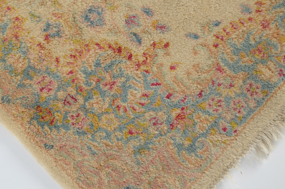 Persian Kerman Hand-Knotted Wool Accent Rug