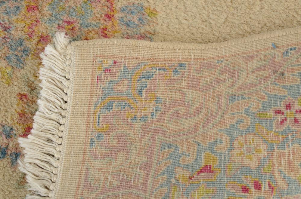 Persian Kerman Hand-Knotted Wool Accent Rug