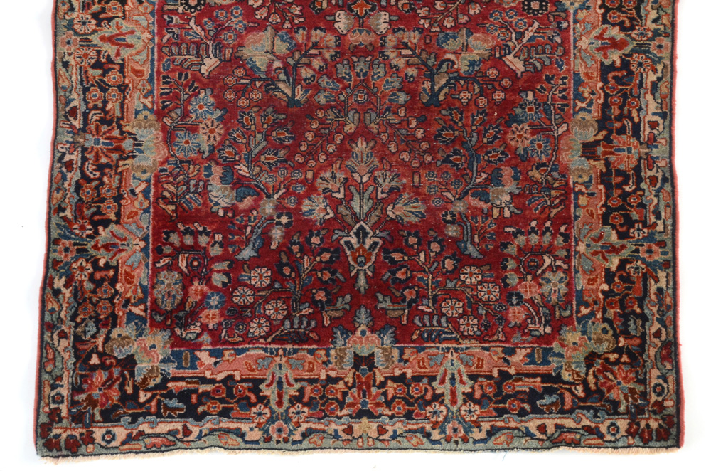 Hand-Knotted Persian Sarouk Area Rug